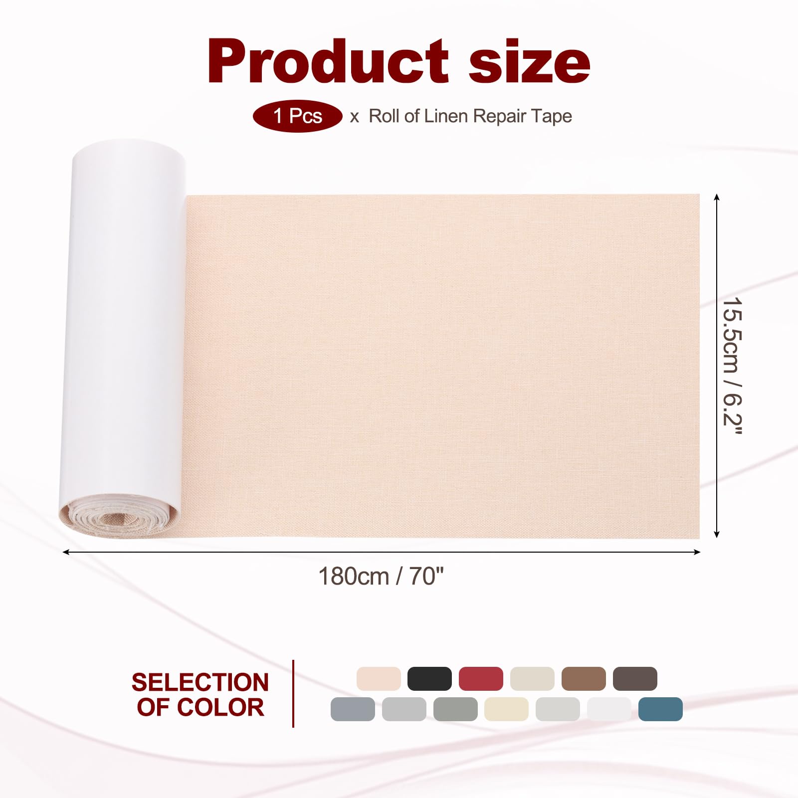 70x6.2 Inch Linen Repair Tape