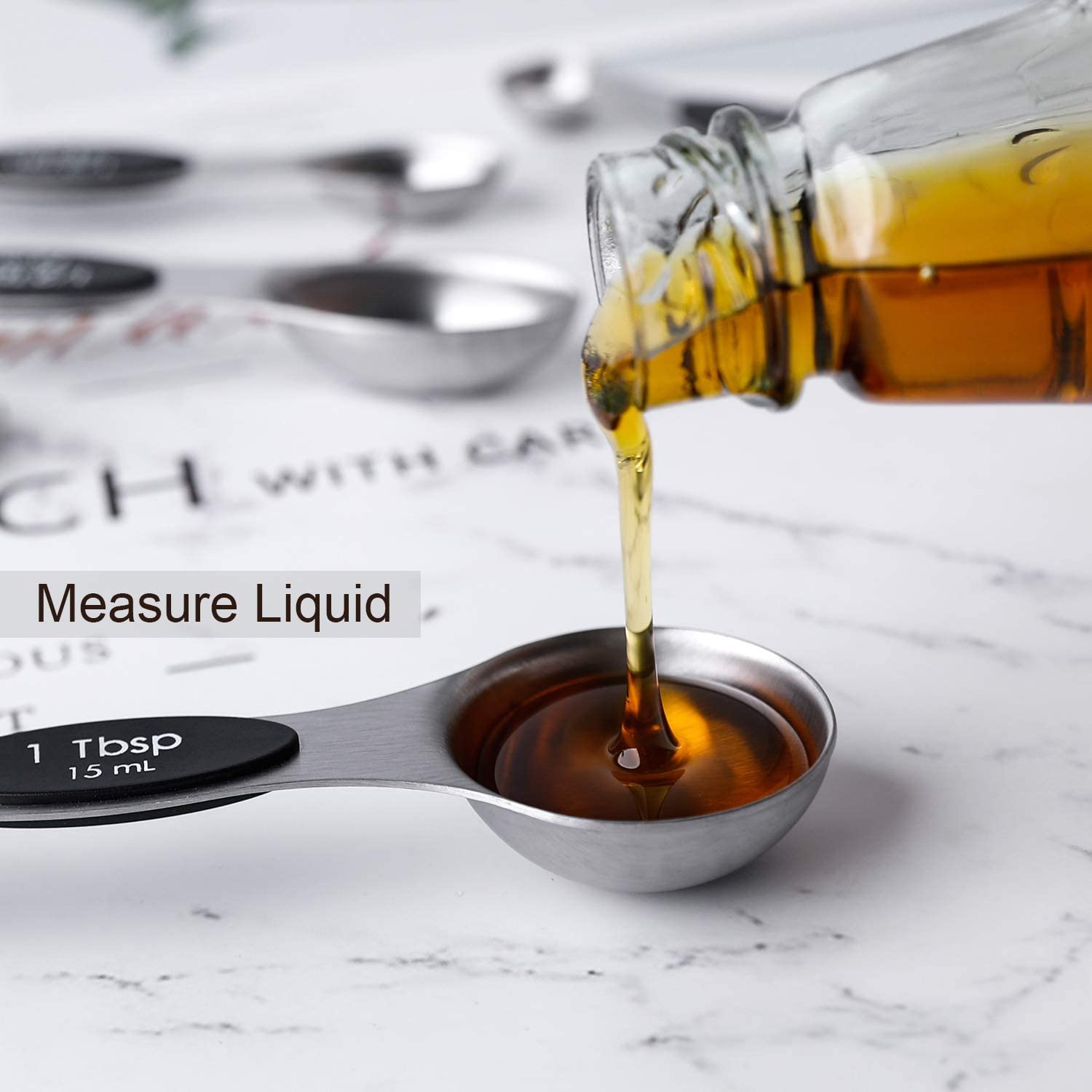Magnetic Measuring Spoons Set Stainless Steel Stackable Measuring Spoons