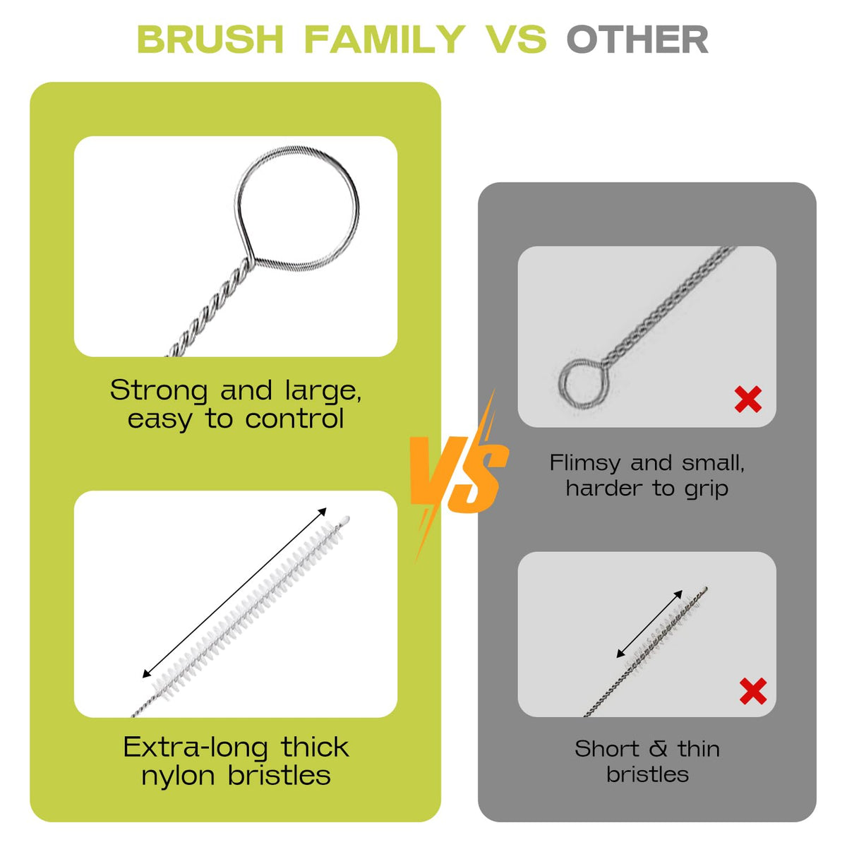 Reusable Straw Cleaner Brush Set (8 Count)