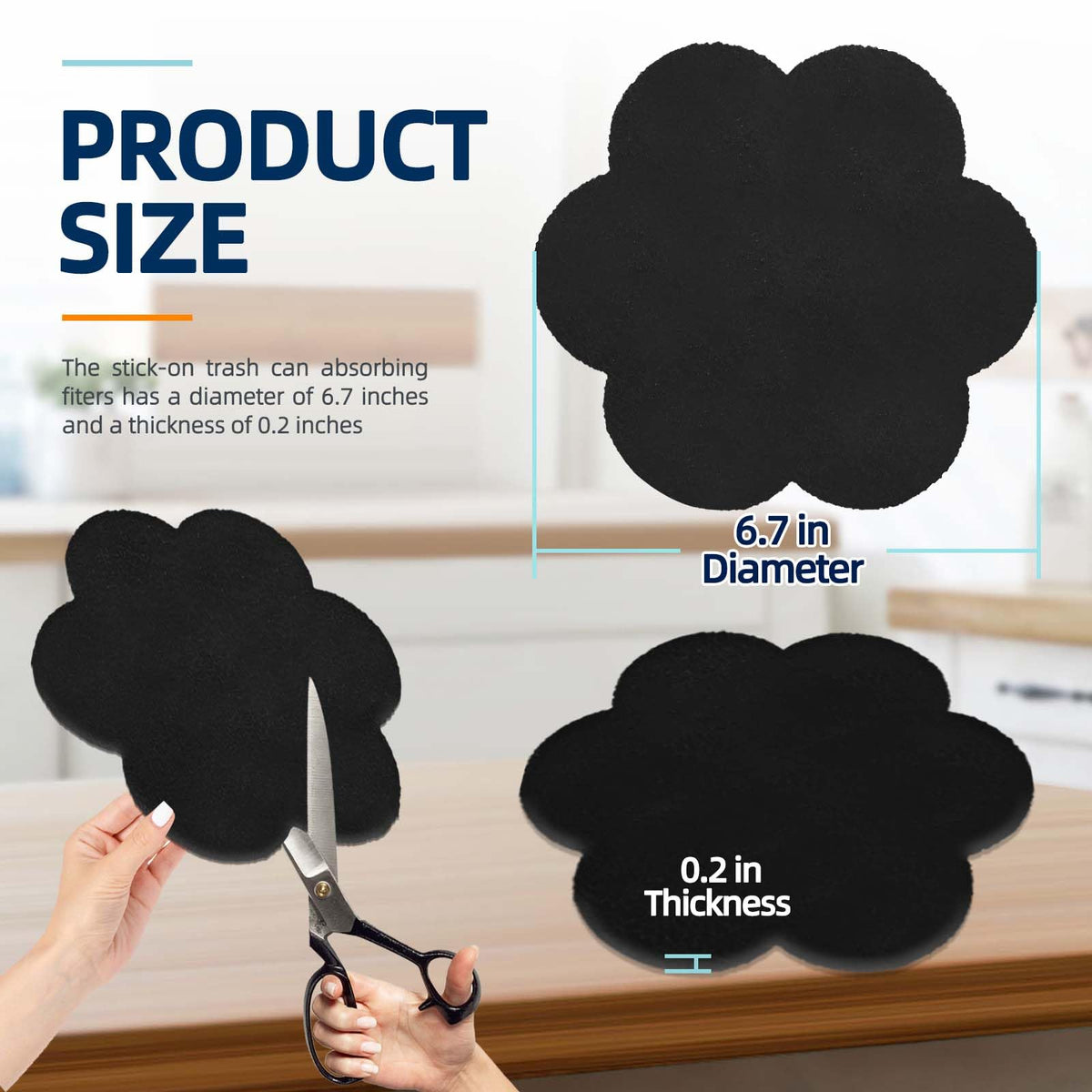 12pcs Trash Can Odor Absorbing Filters (12 Count)