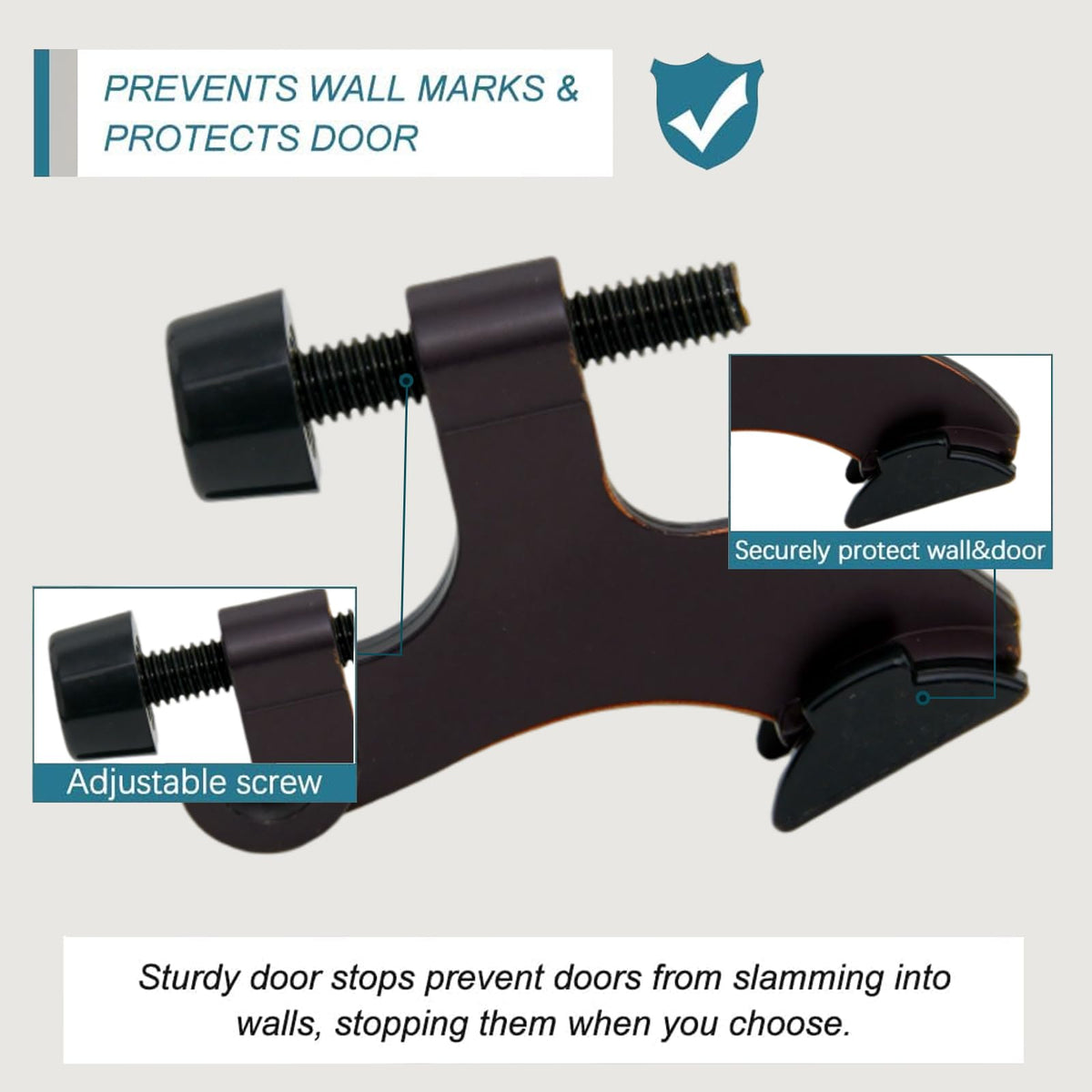 8 Pack Hinge Pin Oil Rubbed Bronze Door Stopper (8 Count)