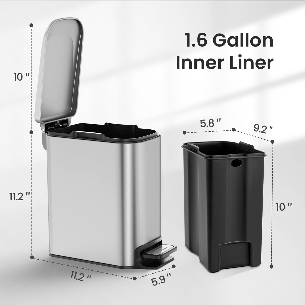 Small Bathroom Trash Can with Lid