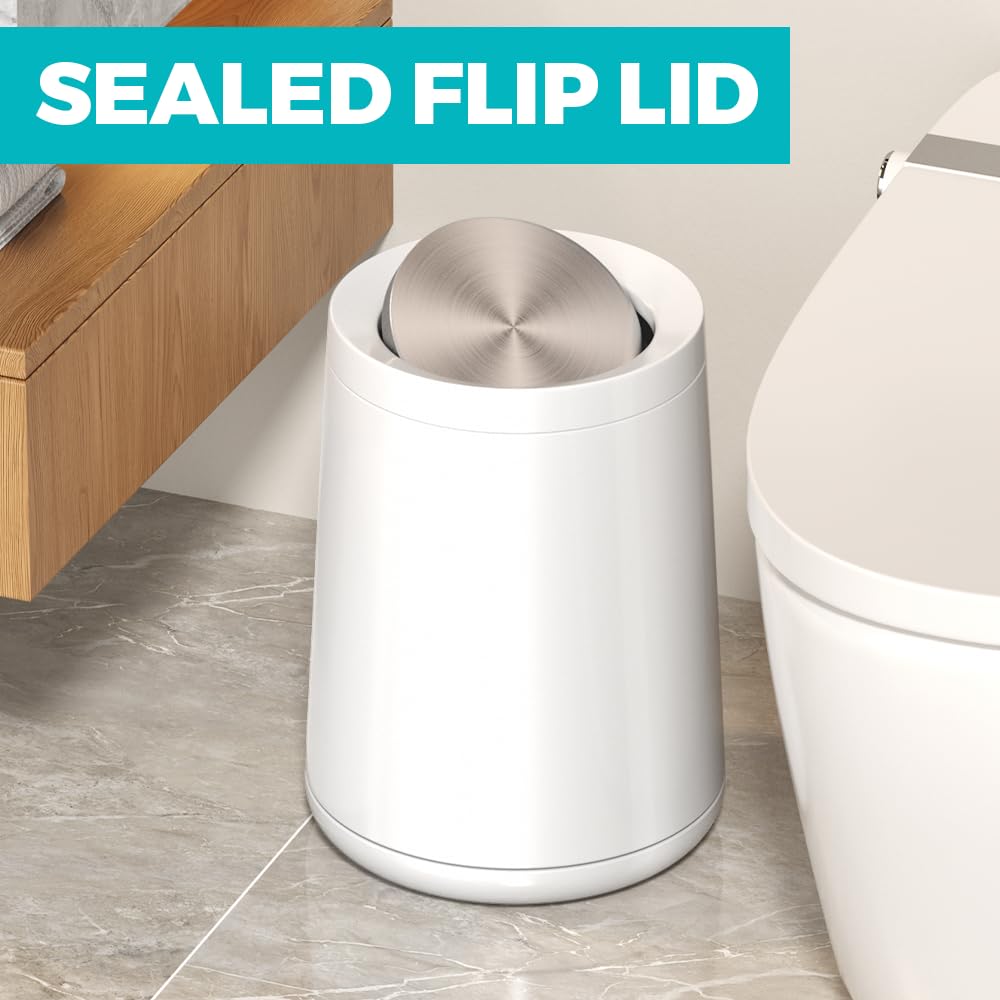 2.1Gallon Small Bathroom Trash can with lid