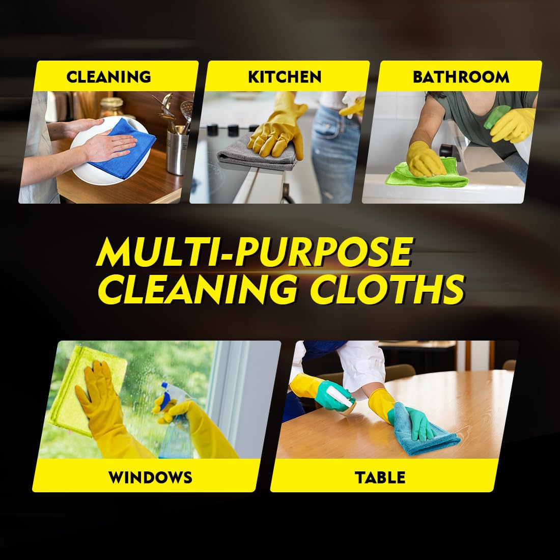 Microfiber Cleaning Cloth 6 Pack (6 Count)