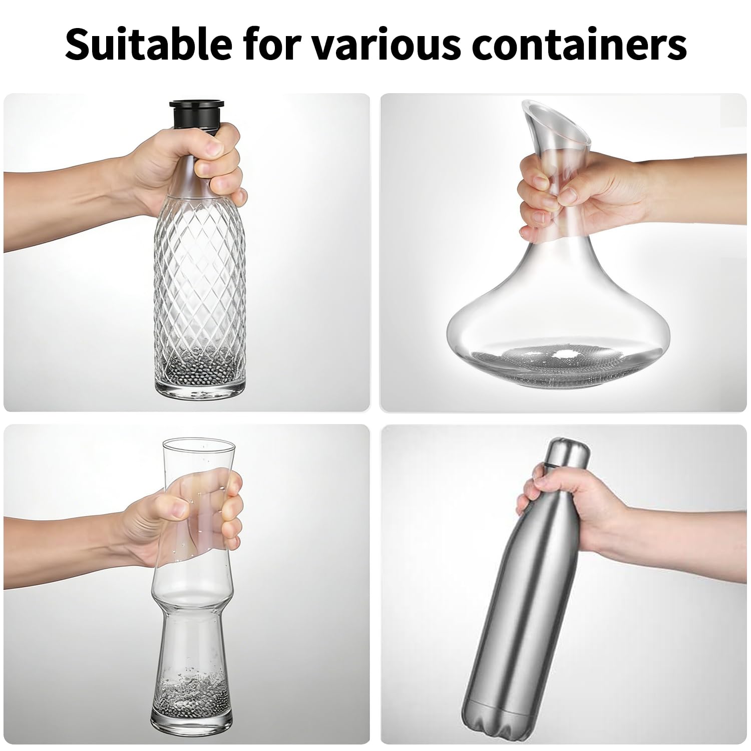 1500 PCS Metal Cleaning Beads Reusable Decanter Beads for Glass Bottles (1500 Count)