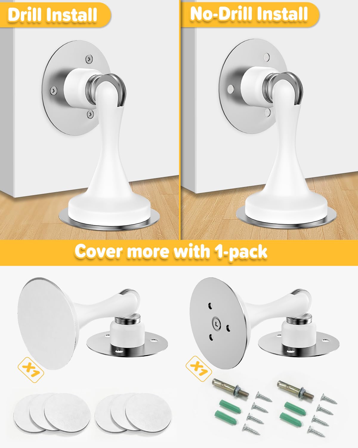 Door Stoppers Magnetic Door Stop 1 Pack Stainless Steel Magnetic Door Catch