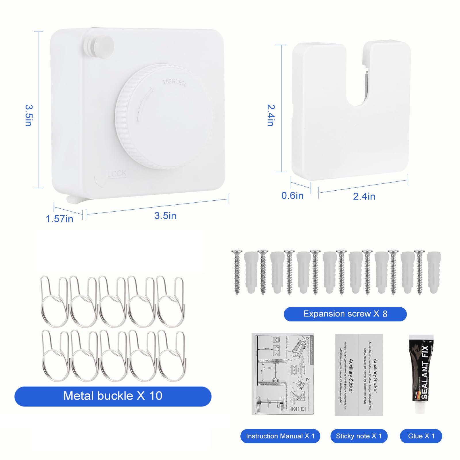 15.7Ft Retractable Clothesline Indoor Outdoor is Also an Anti (15.7 Foot)