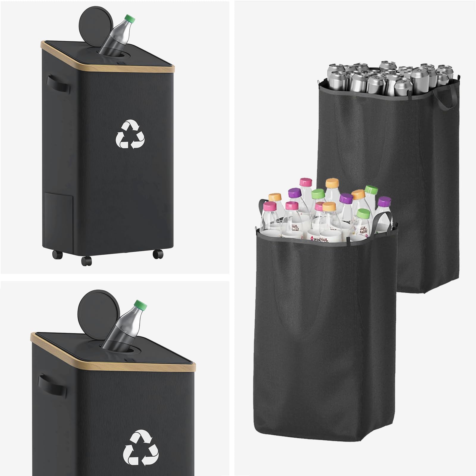 26 Gallon Kitchen Recycling Bin with Lid