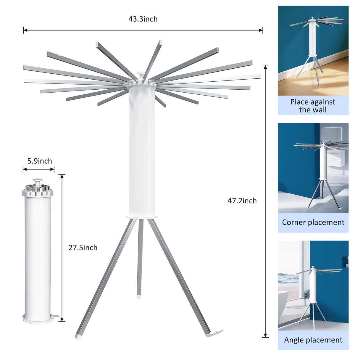 Tripod Foldable Clothes Rack