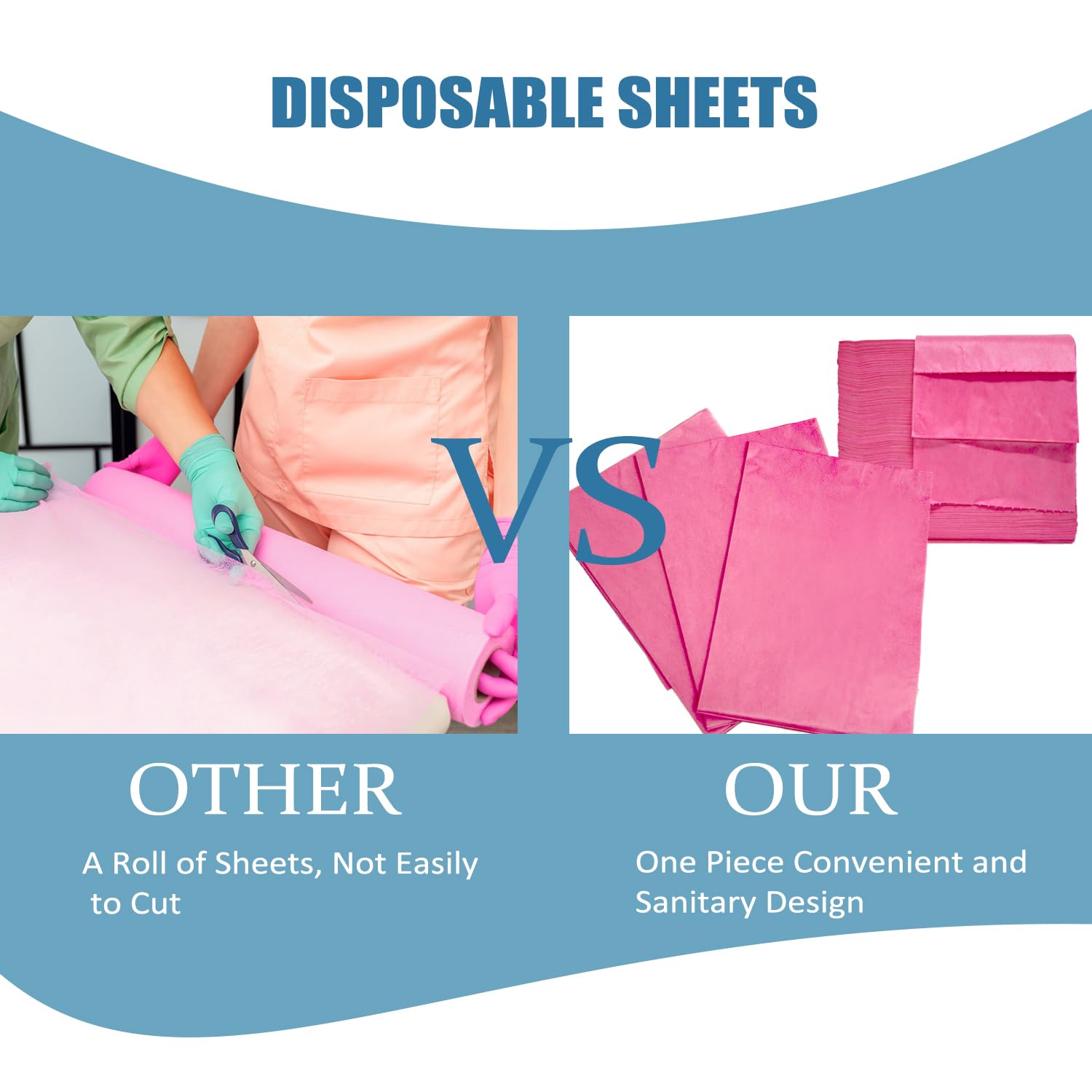 100Pcs Disposable Massage Table Sheets 31" x 71" Non