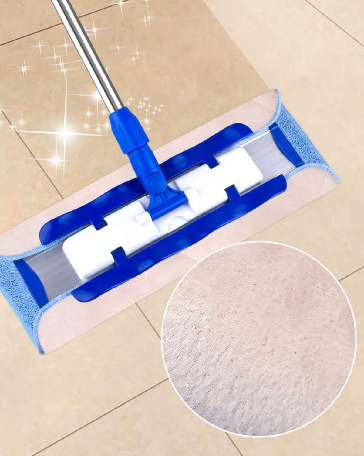 5 Pack Reusable Microfiber Mop Pads Compatible with MR.SIGA Mop (5 Count)