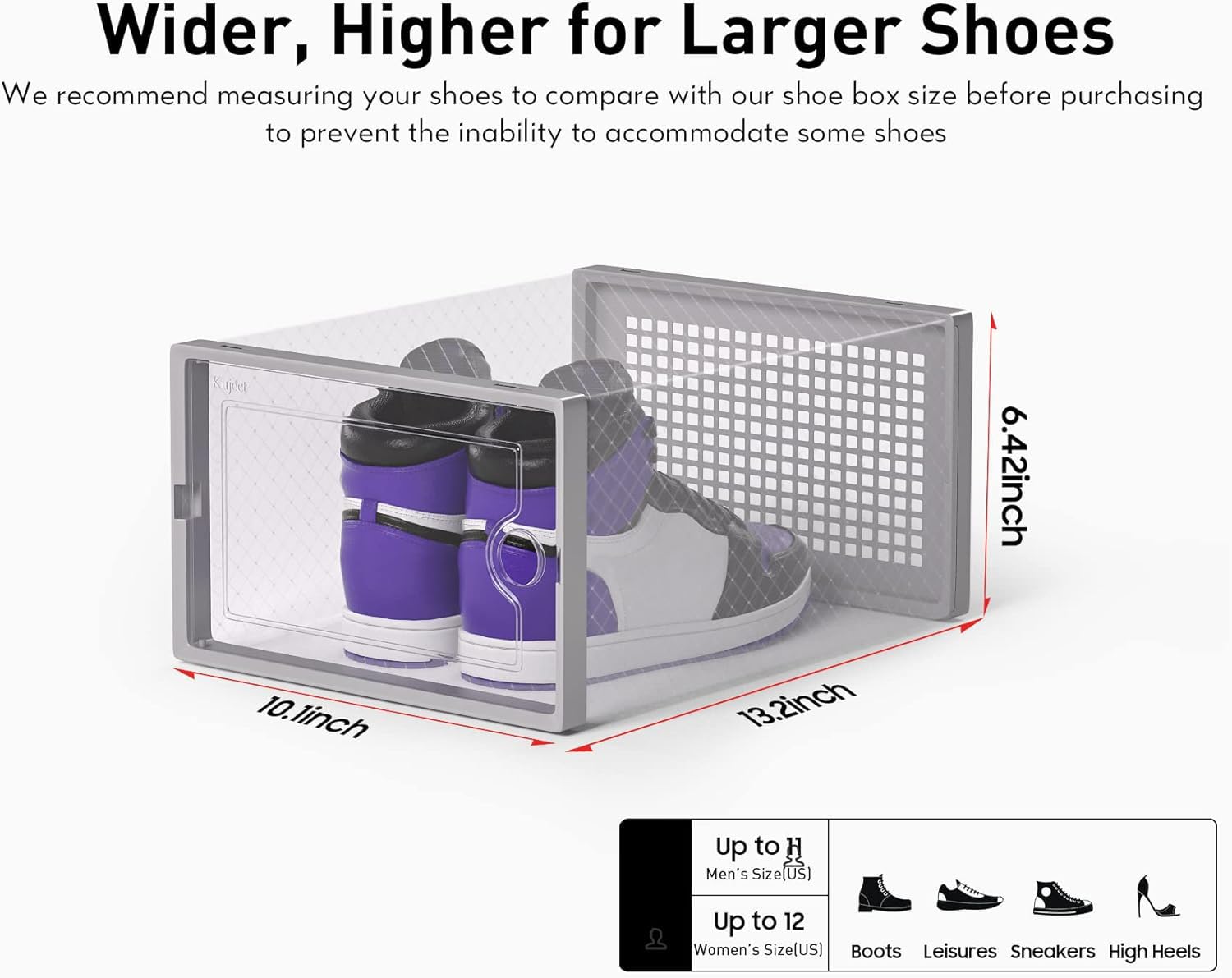 X Large Shoe Storage Boxes 12 Pack (12 Count)