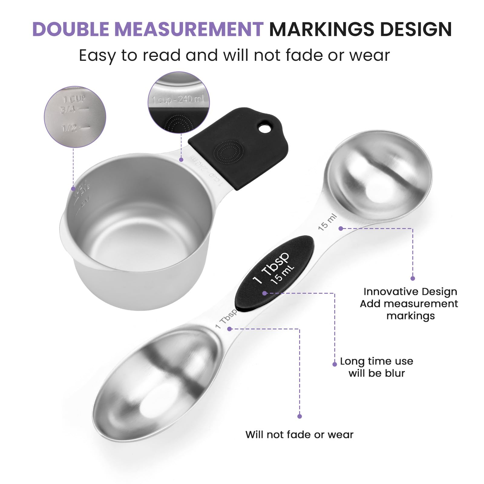 Magnetic Measuring Cups and Spoons Set