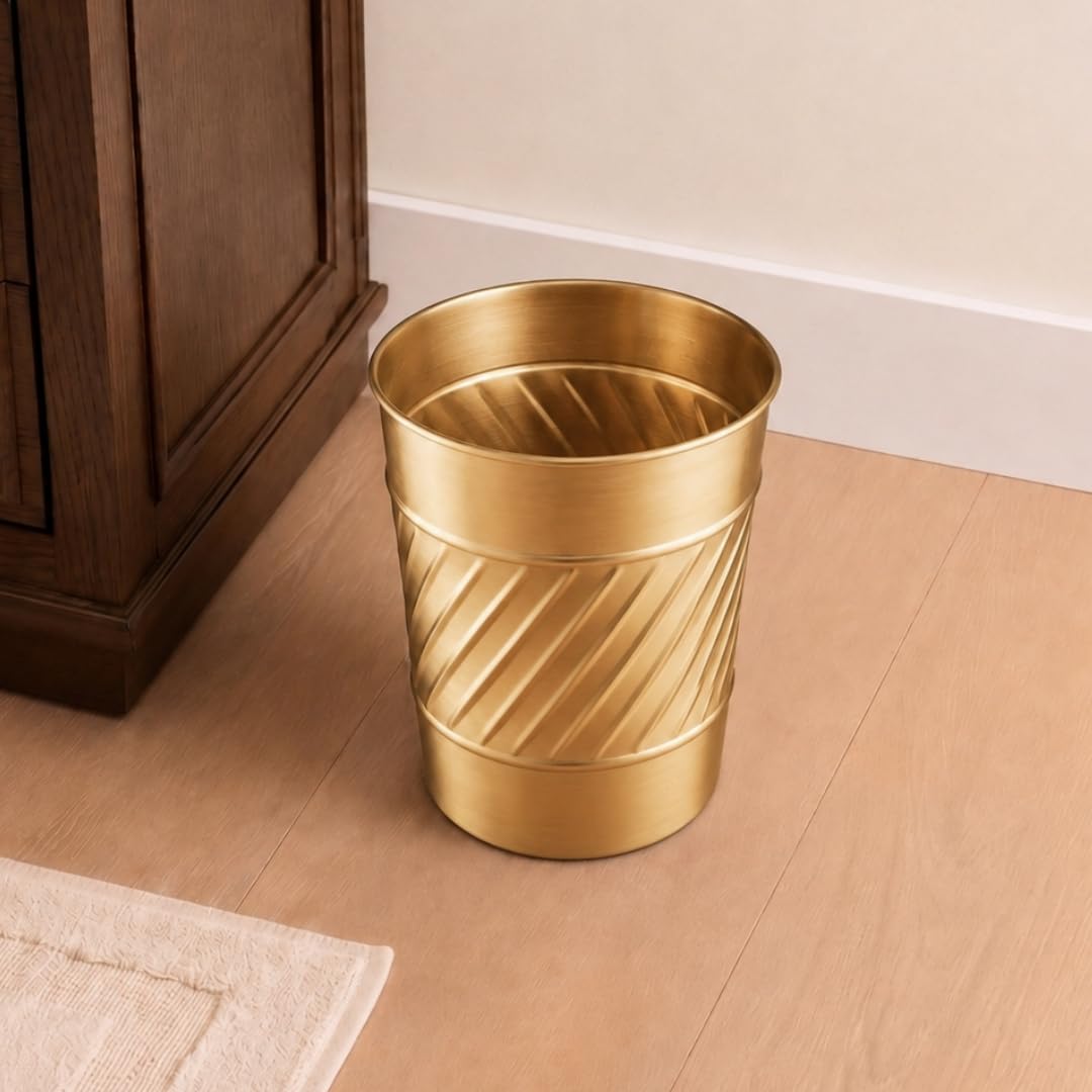 Metal Bathroom Trash Can