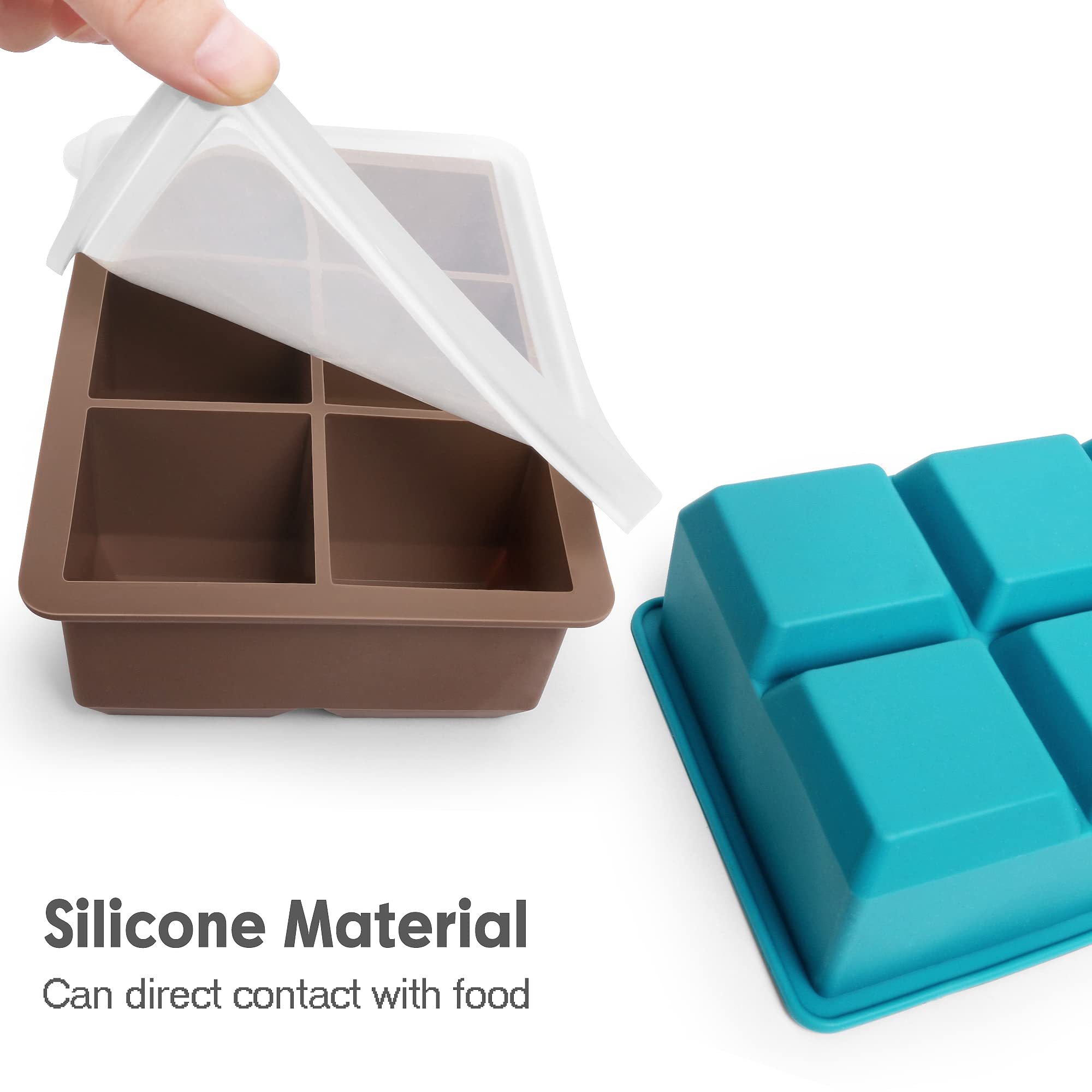 Silicone Ice Cube Trays 3 Pack (3 Count)