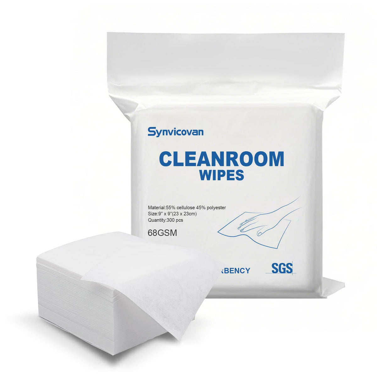 Cleanroom Wipes 9"x9" (300 Count)