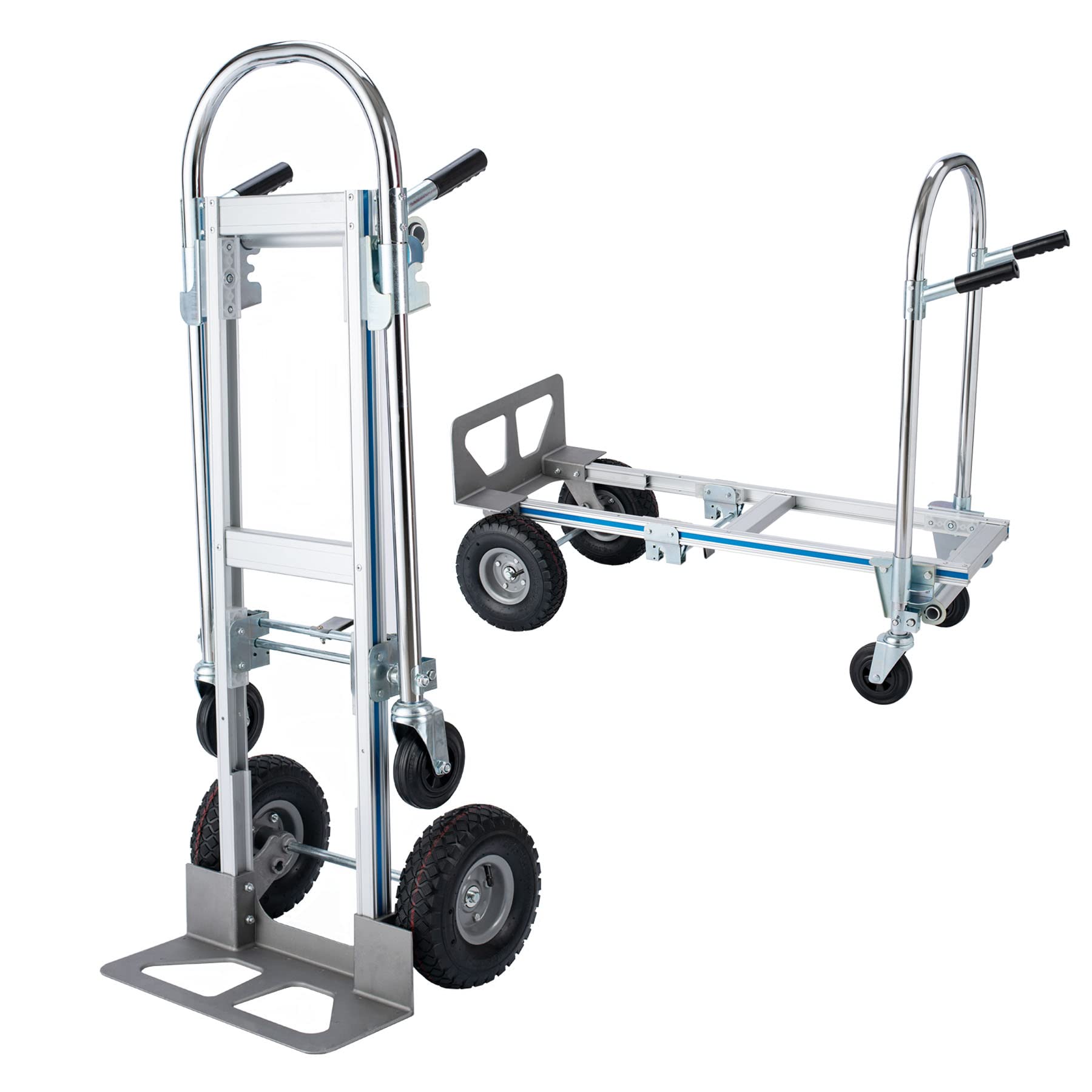 2 in 1 Aluminum Hand Truck Dolly 770lbs Weight Capacity Convertible Hand Truck Utility Cart