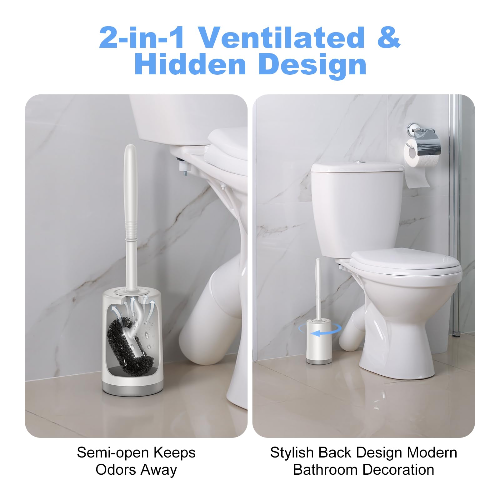 Toilet Bowl Brush Holder Set