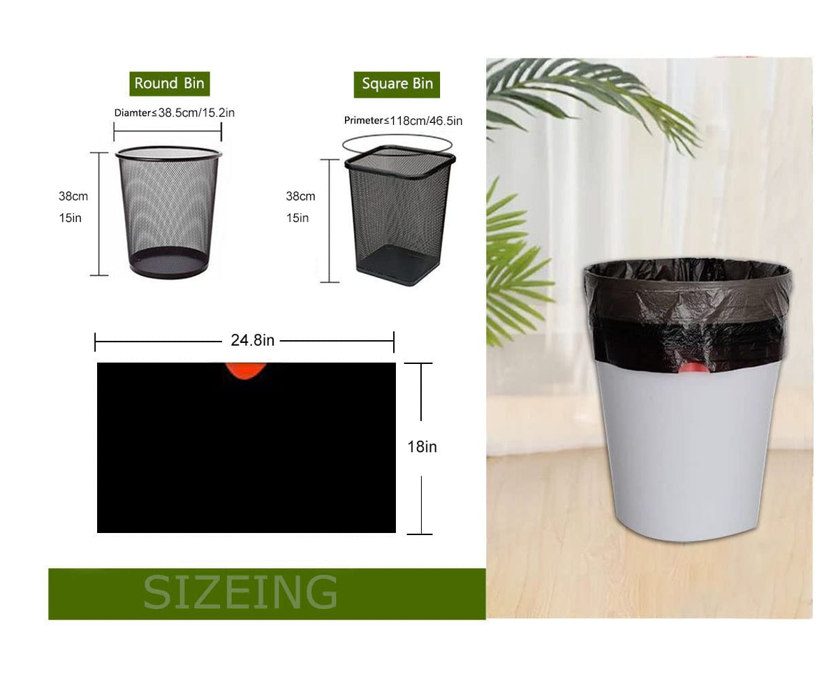 6 7 Gallon Black Trash Bag (100 Count)