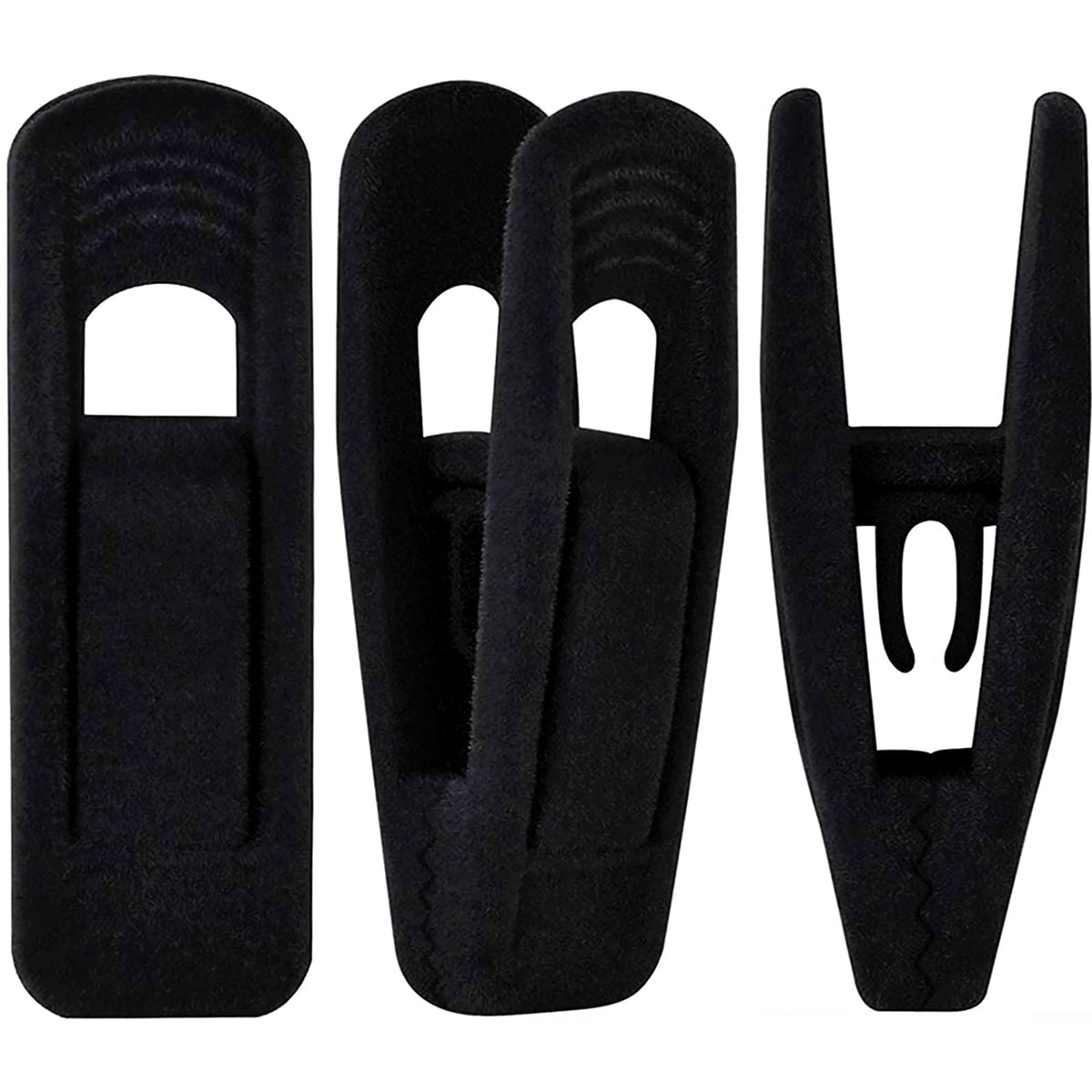 Black Velvet Hangers Clips