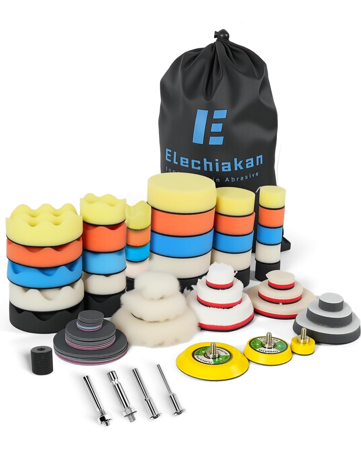 78PCS Drill Polishing Buffing Pads Kit with Buffer Polisher Attachment (78 Count)