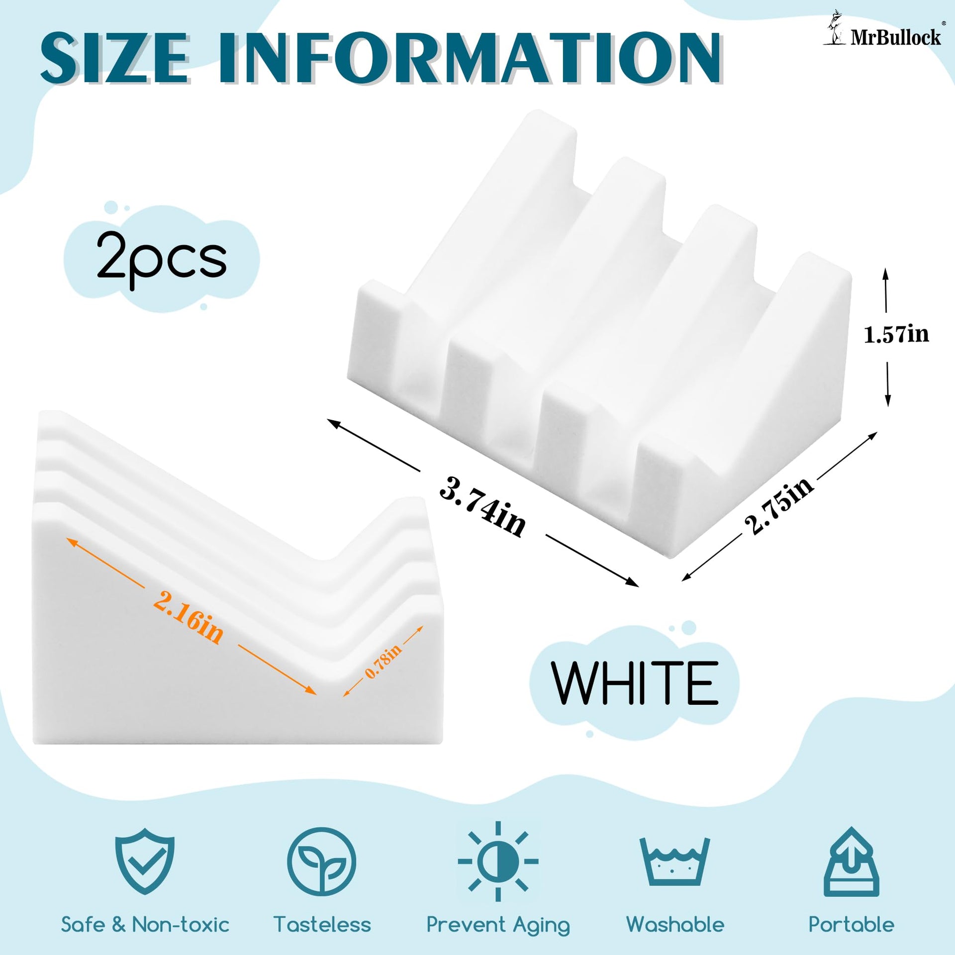 Silicone Soap Dish Self Draining with Suction Cups