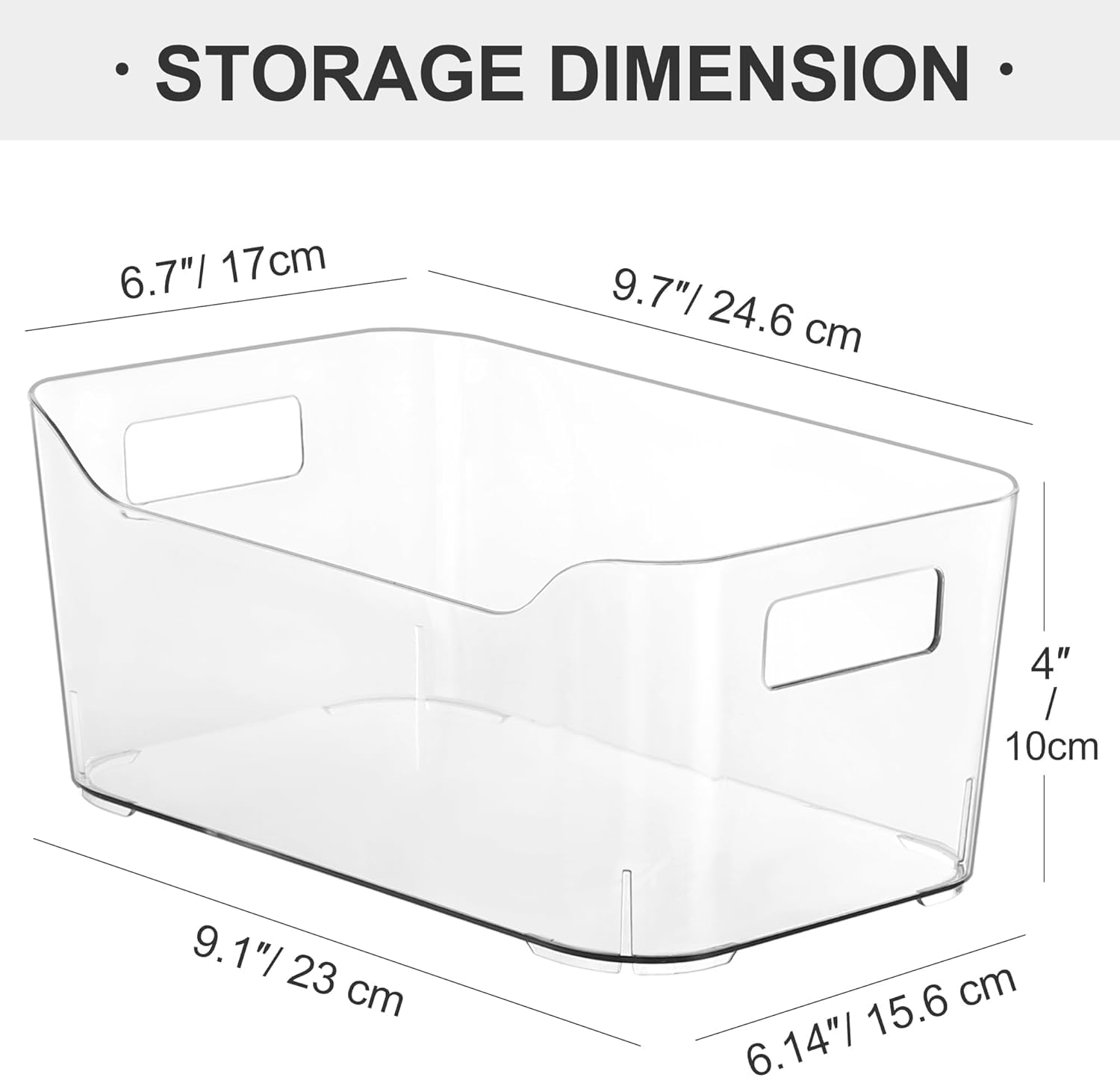 8 Pack Plastic Organizer Bins and 20 Pcs Freezer Bags Multi (8 Count)
