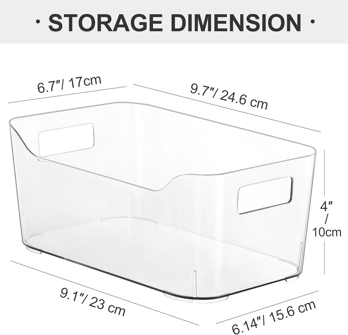 8 Pack Plastic Organizer Bins and 20 Pcs Freezer Bags Multi (8 Count)