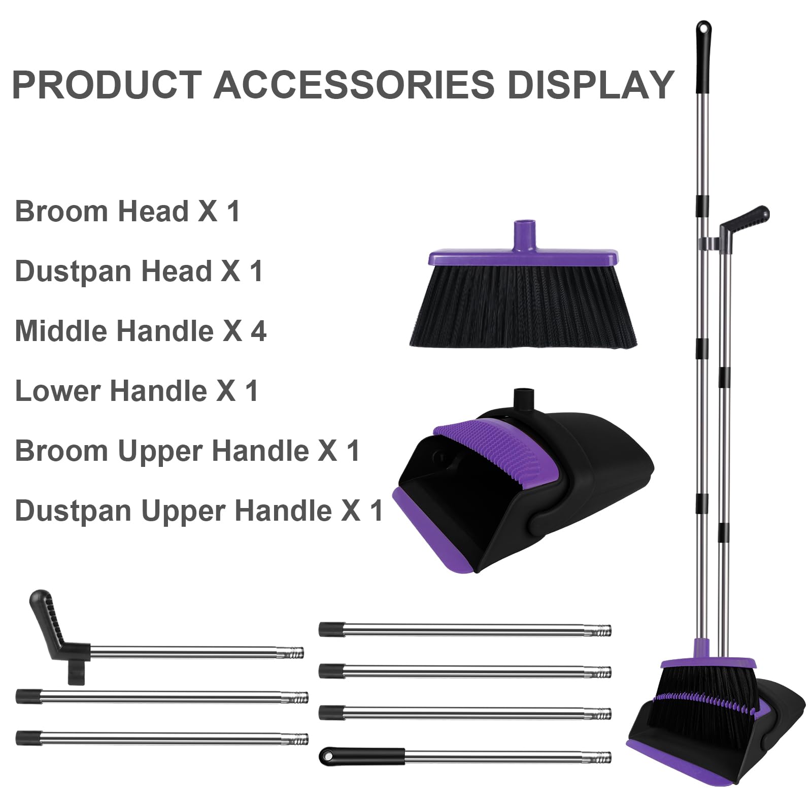 Broom with Dustpan Combo Set