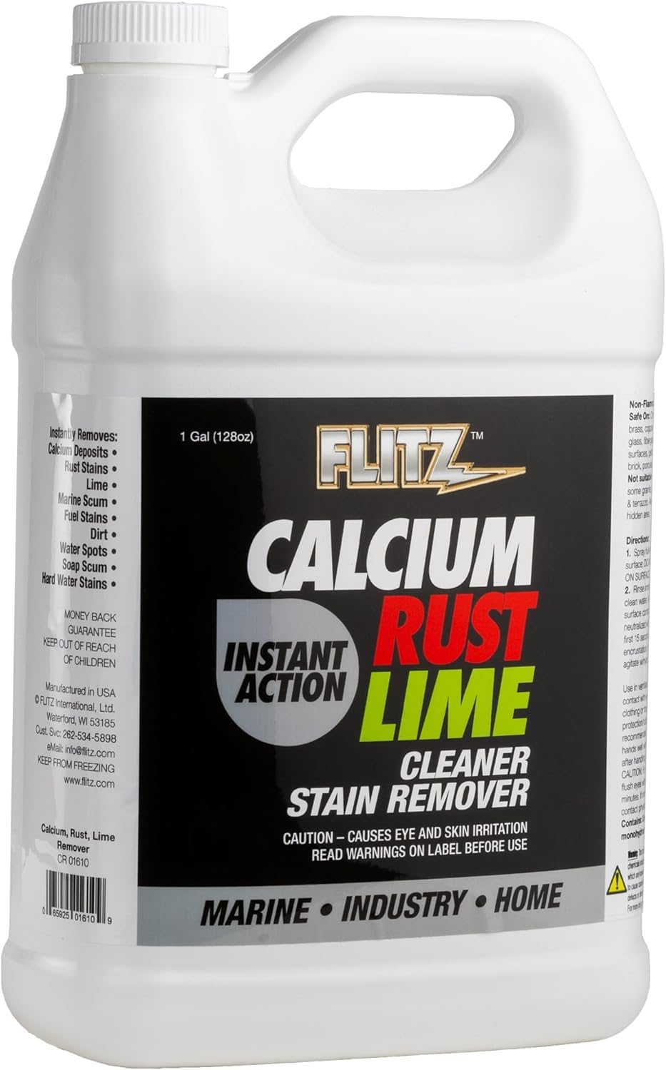 Calcium, Rust, & Lime Remover - 1 Gallon Bottle of USA-Made Limescale Remover for Toilets, Showers, and More - Powerful Spray that Instantly Eliminates Tarnish, Grease, and Other Grime (1 Pack) (128 Fl Oz)