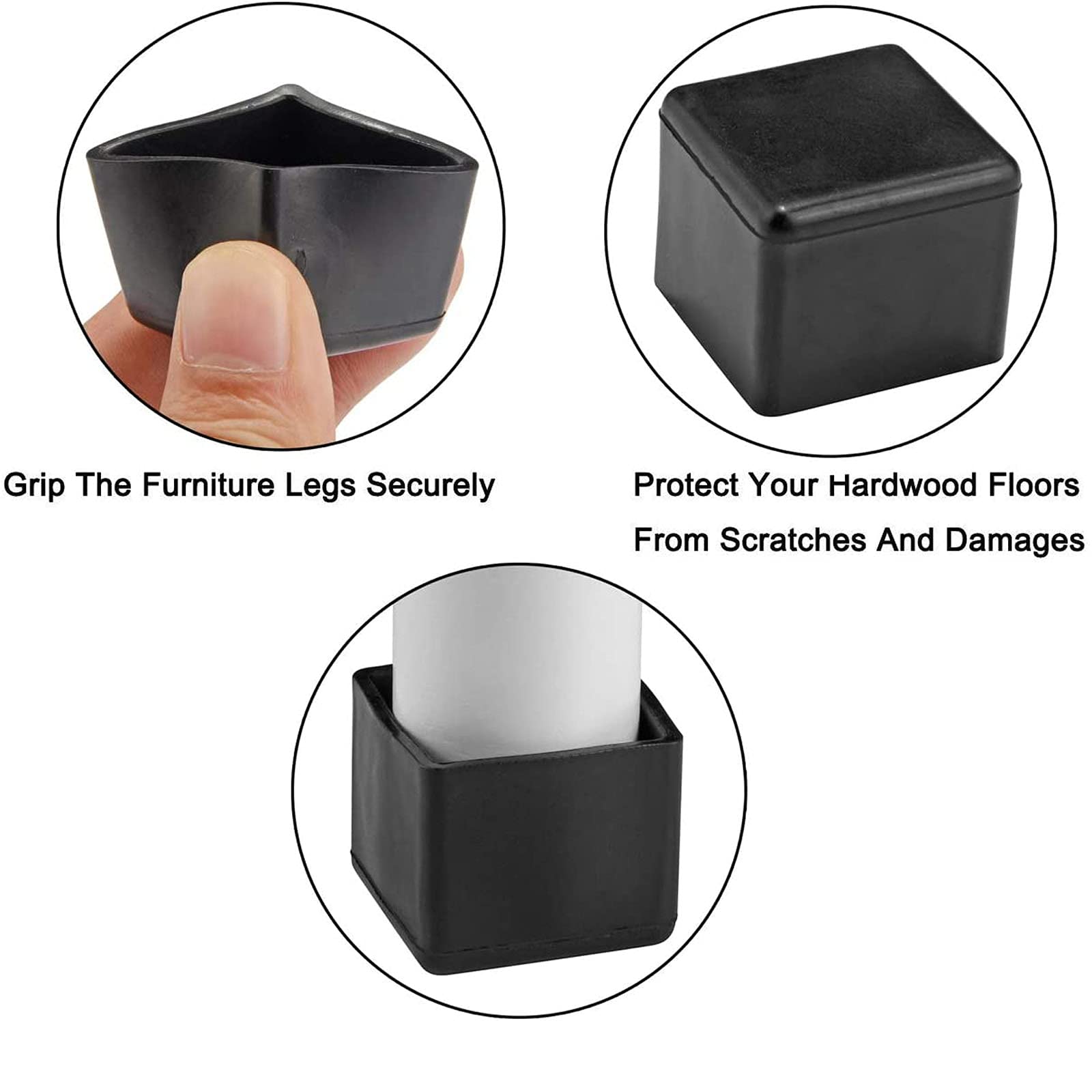12 Pcs Black Square Anti (12 Count)