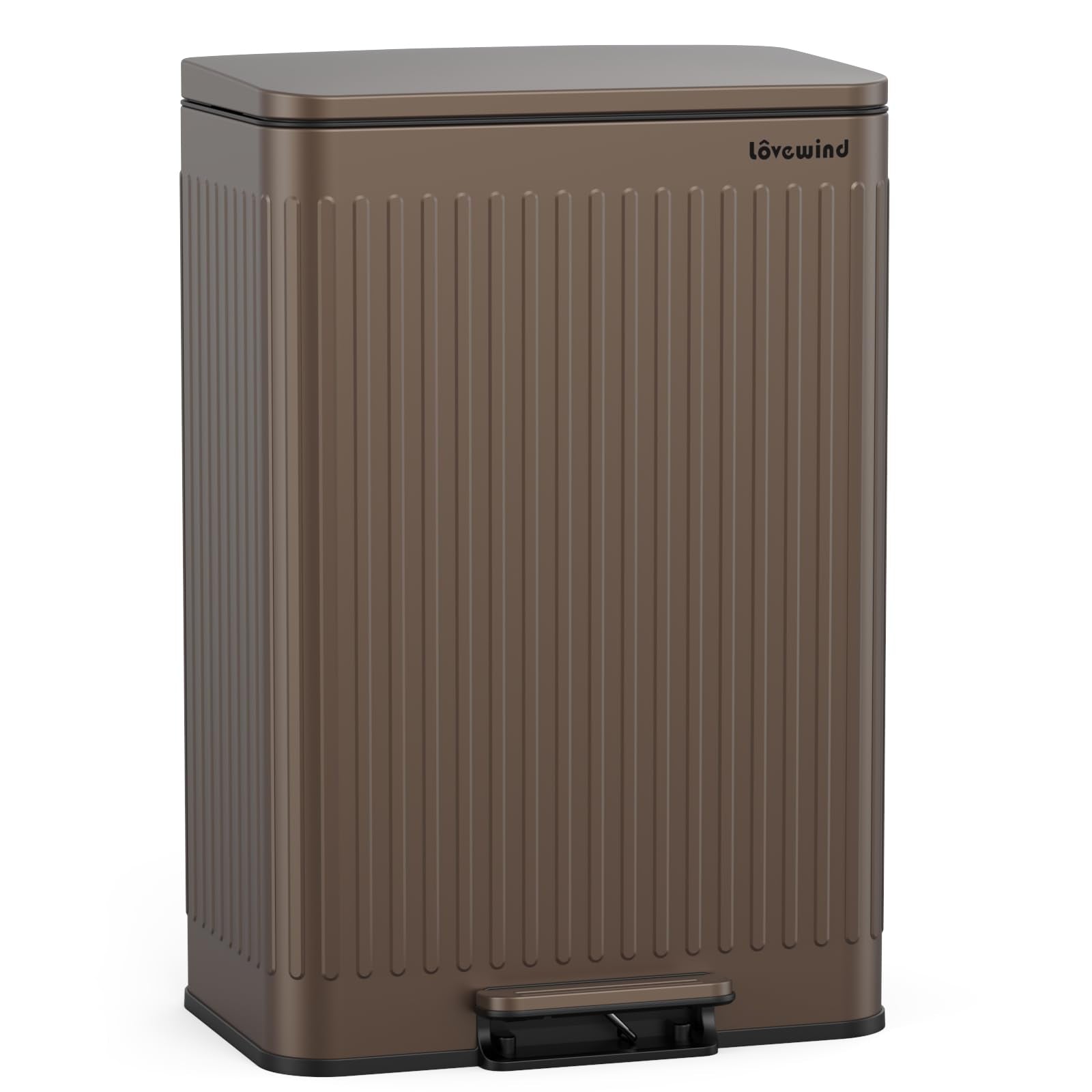 60 Liter 16 Gallon Stainless Steel Trash Can with Soft