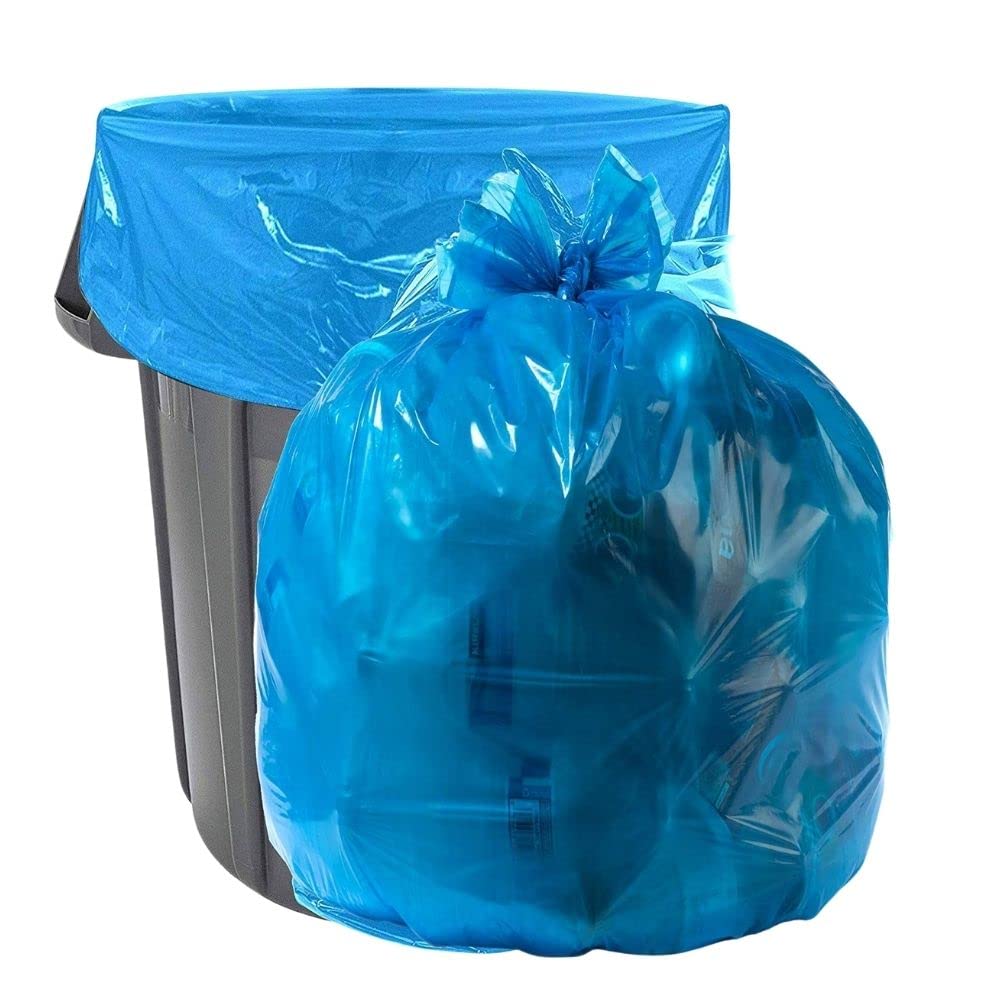 30 40 Gallon Recycling Trash Bags │ 1.2 Mil│ Blue Garbage Bag Liners │ 33” x 46” (100 Count)
