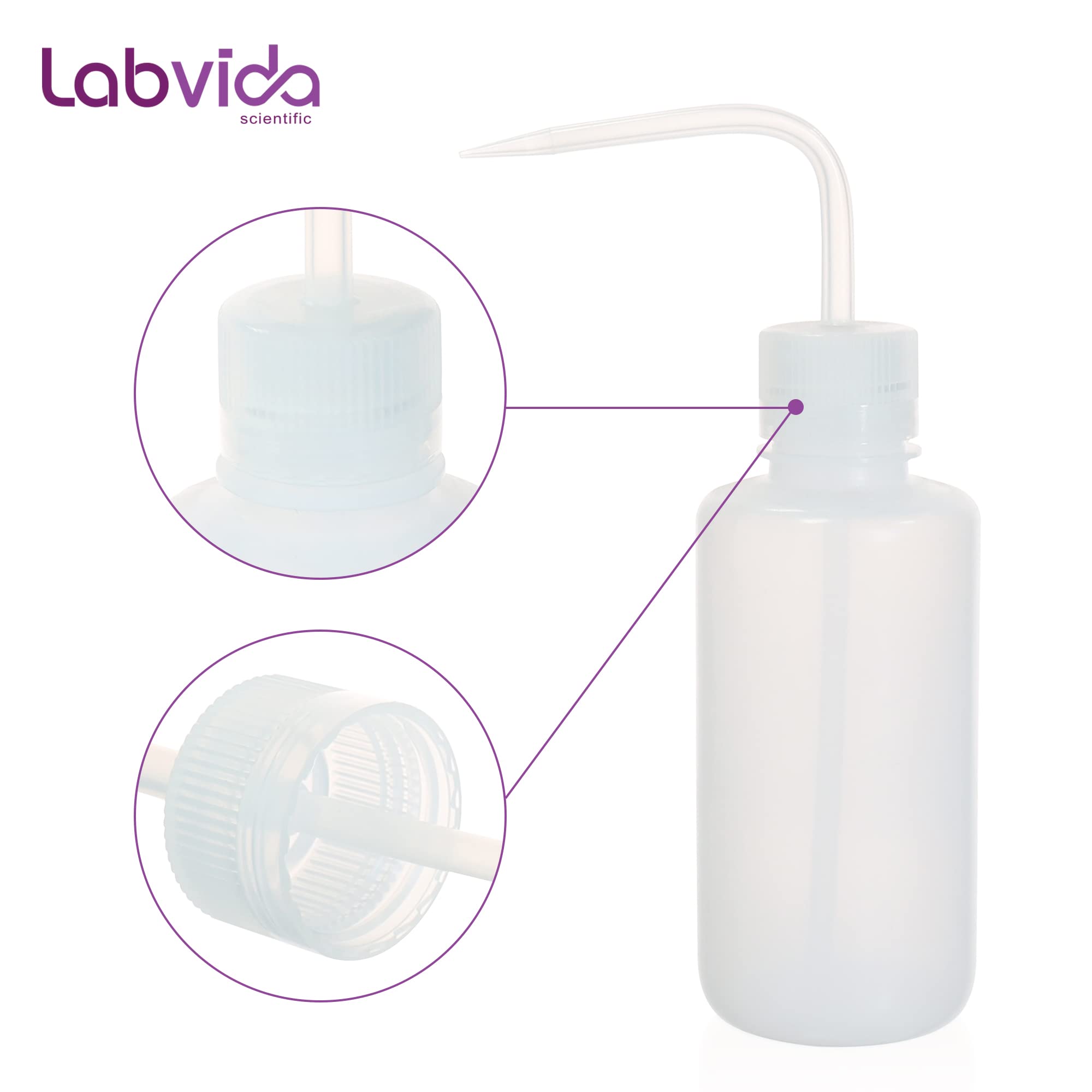 2pcs New Released Thick Wall 250ml Squeeze Bottle Set Laboratory Grade Durable Wash Bottles for Precision Liquid Dispensing and Tattoo Cleaning (2 Count)