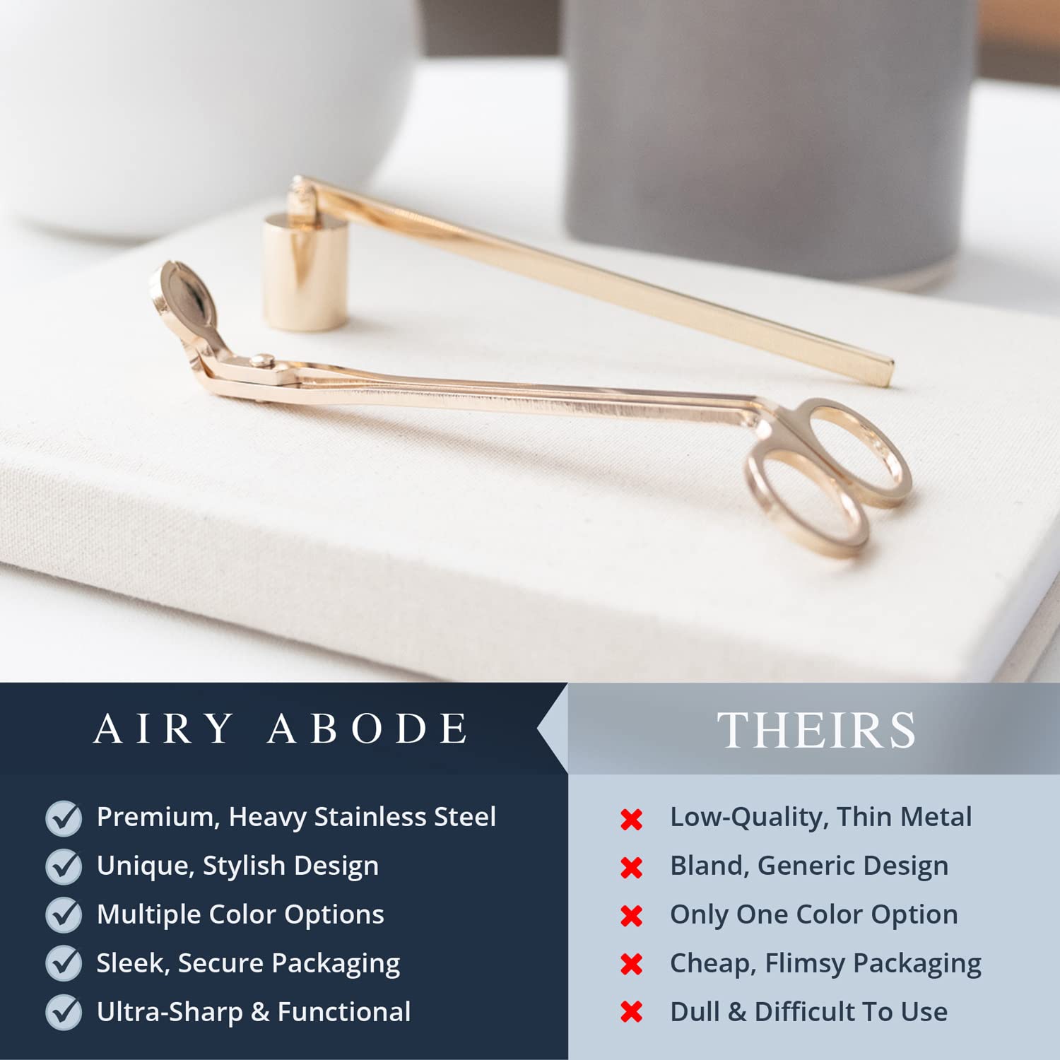 Candle Wick Trimmer and Candle Snuffer Accessory Set