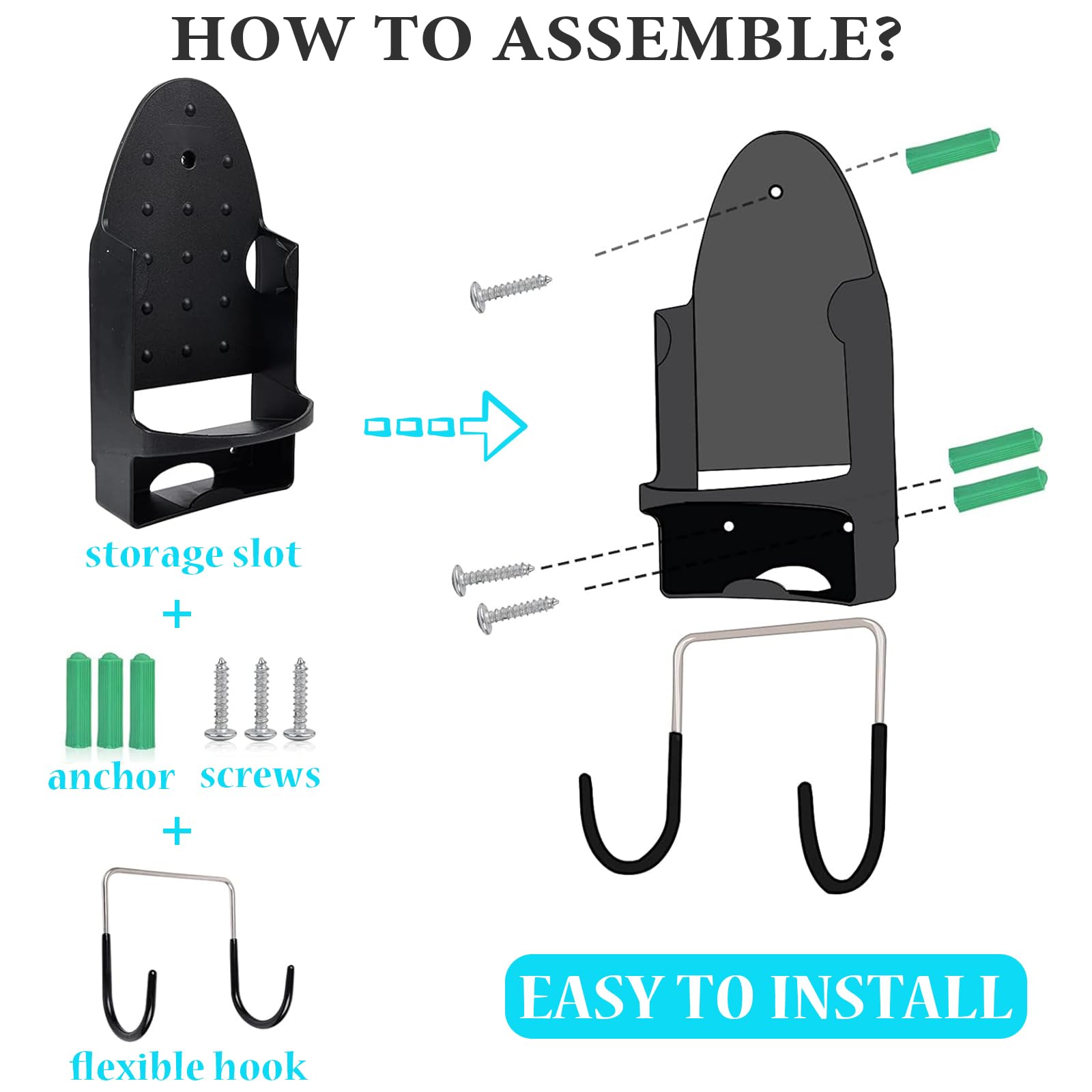 Ironing Board Hanger Wall Mount Electric Iron Holder Ironing Board Rack Household Bathroom Shelf