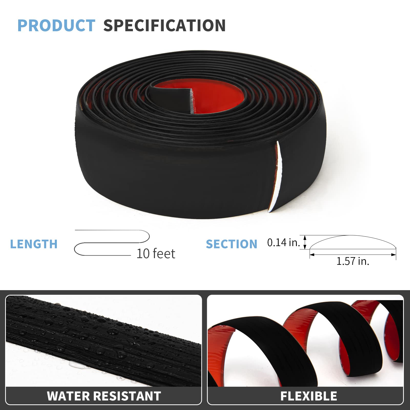 10 ft Vinyl Floor Transition Strip (9.9738 Foot)