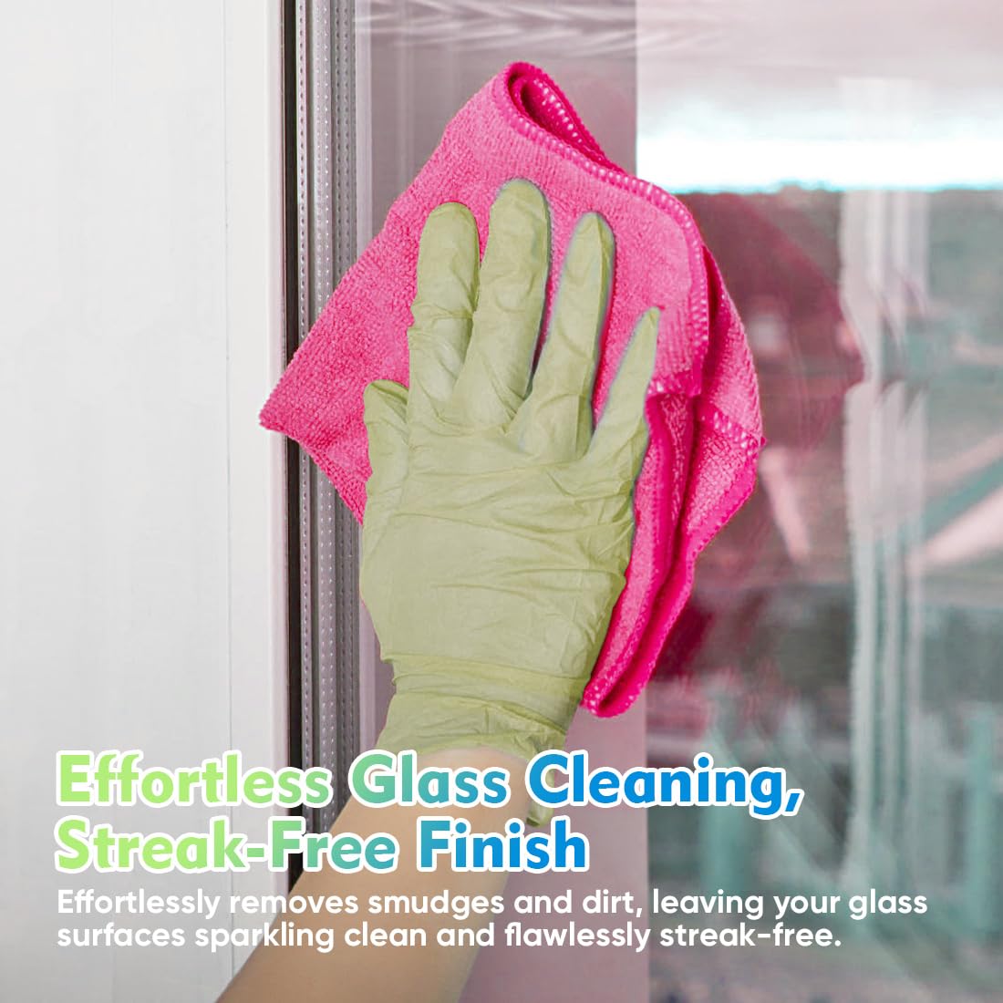 Pink Microfiber Cleaning Cloth 12 Pack (12 Count)