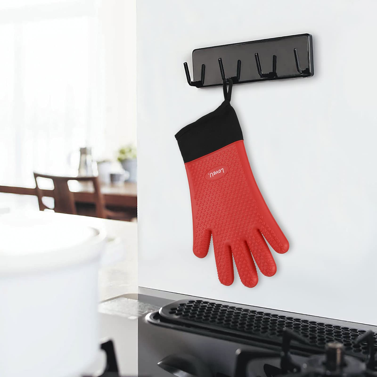 Silicone Oven Mitts Gloves (2 Count)