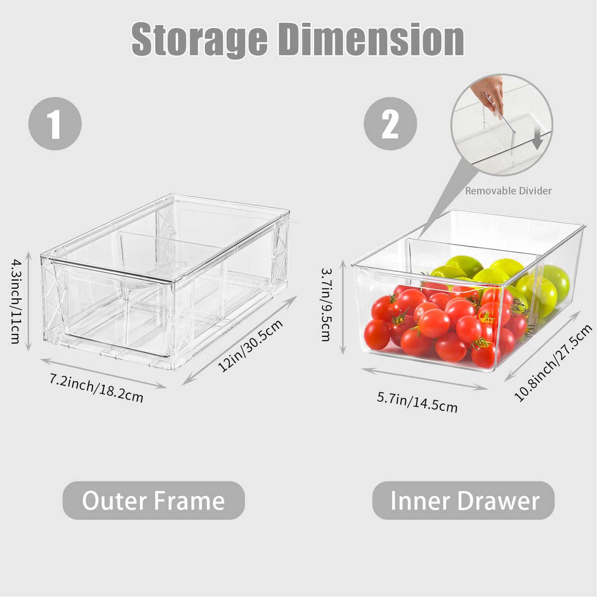 8Pack Stackable Kitchen Storage Organizer (8 Count)