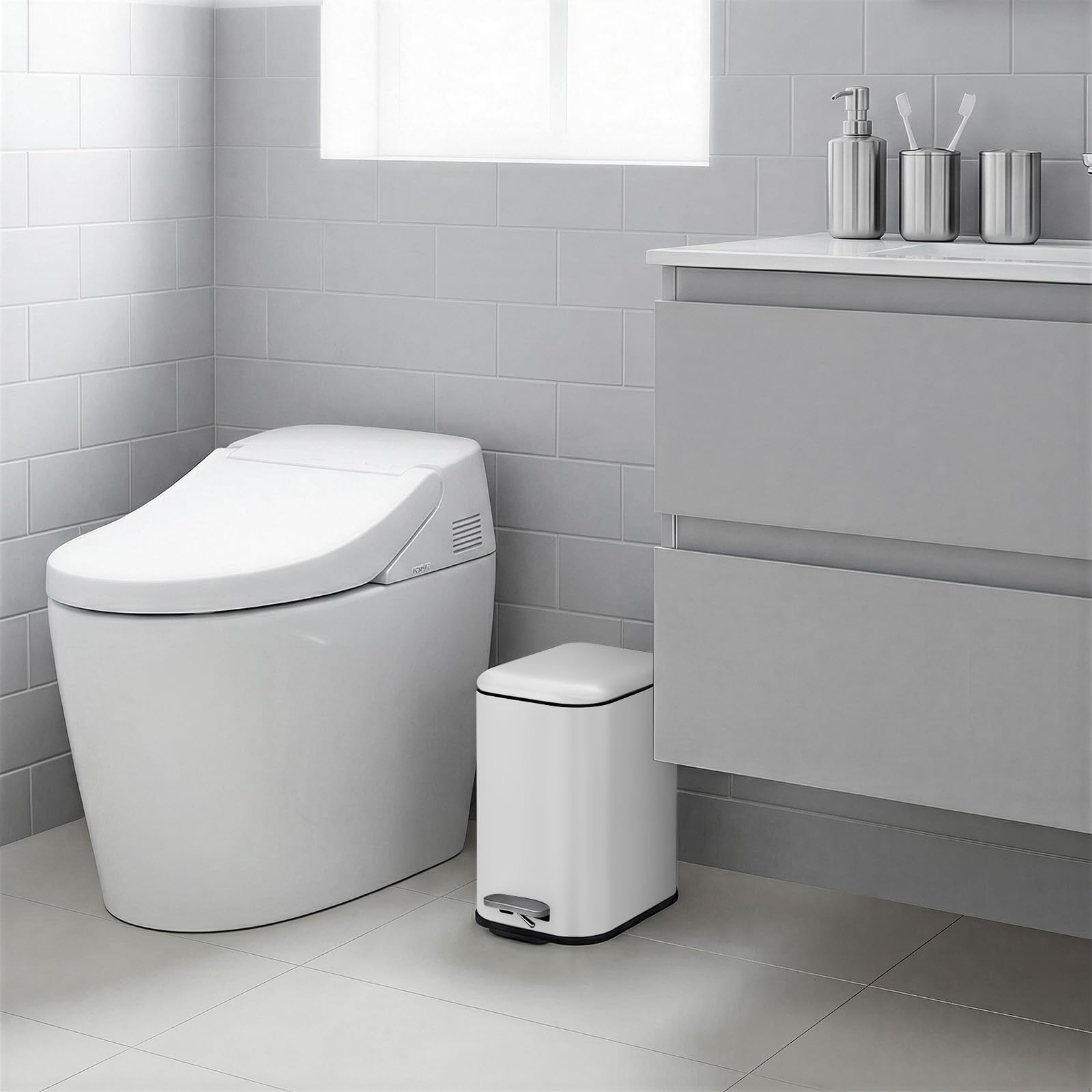 1.3 Gallon Bathroom Trash Can