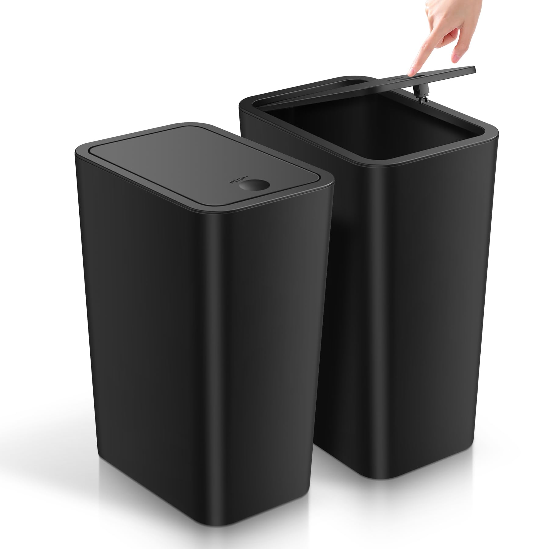 Bathroom Trash Can with Lid (2 Count)