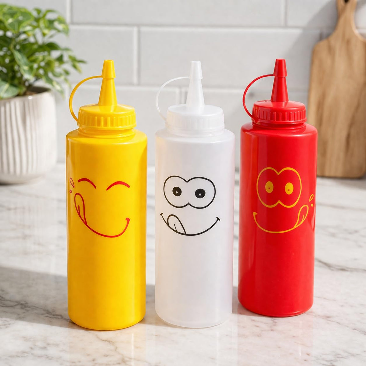 Condiment Squeeze Bottle Set (3 Count)