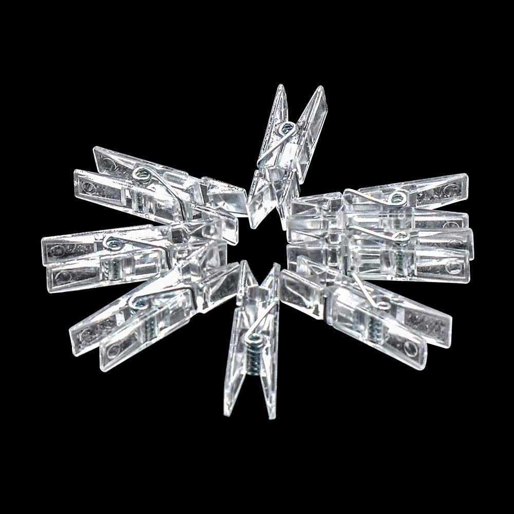 128 Pieces Mini Transparent Plastic Clear Clips (128 Count)