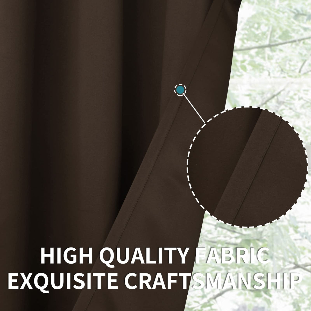 Rod Pocket Blackout Curtains for Bedroom 84 Inches Length (2 Count)