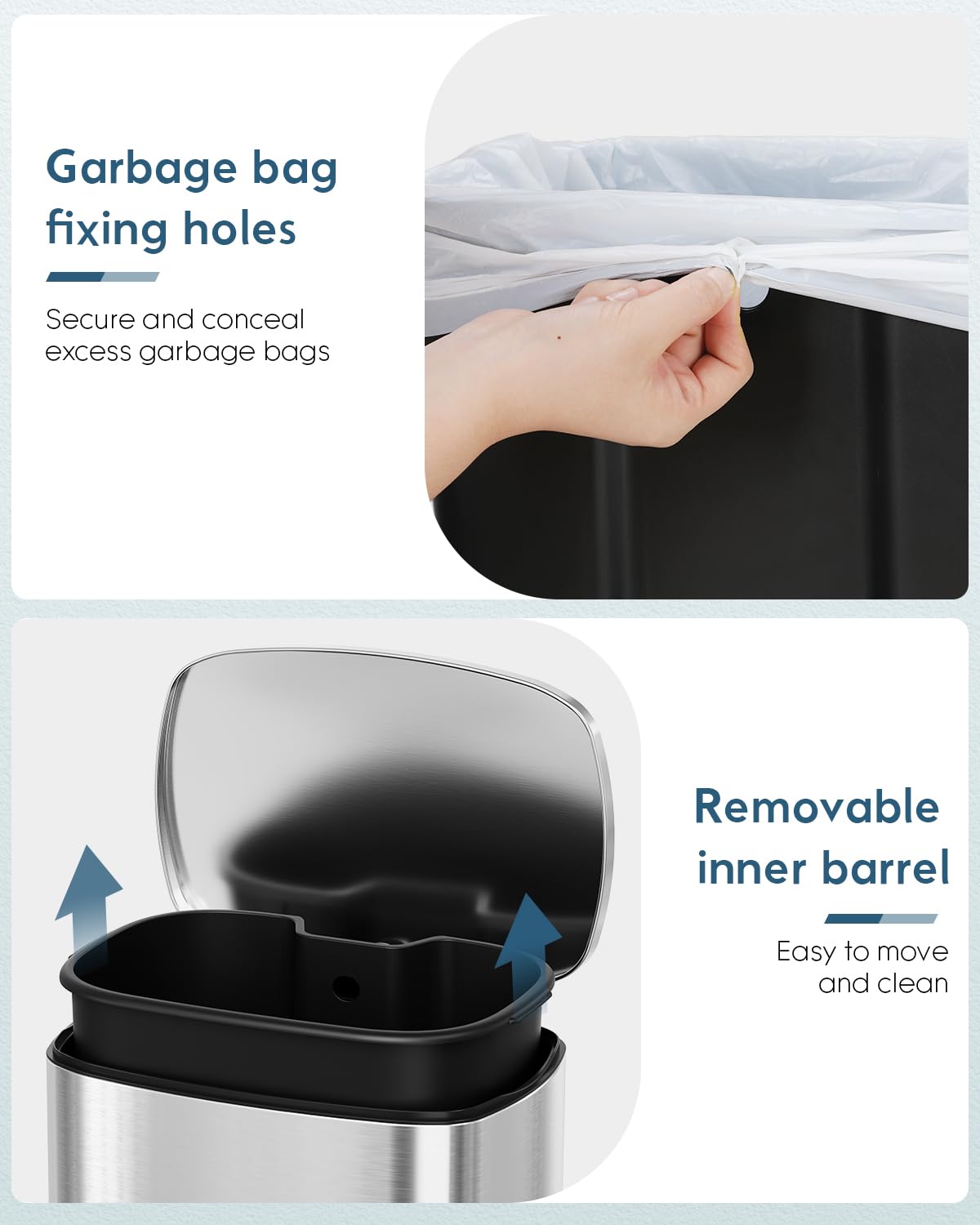 13.2 +1.3 Gallon Step Trash Can w