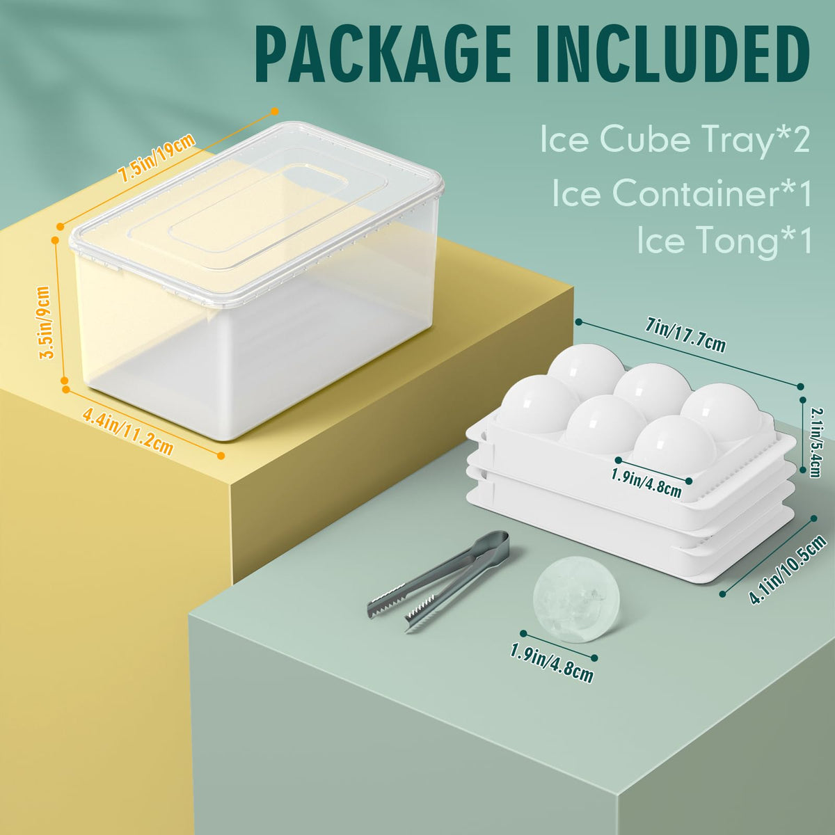 1.9 Inch Large Ice Cube Molds (13.92 Ounce)