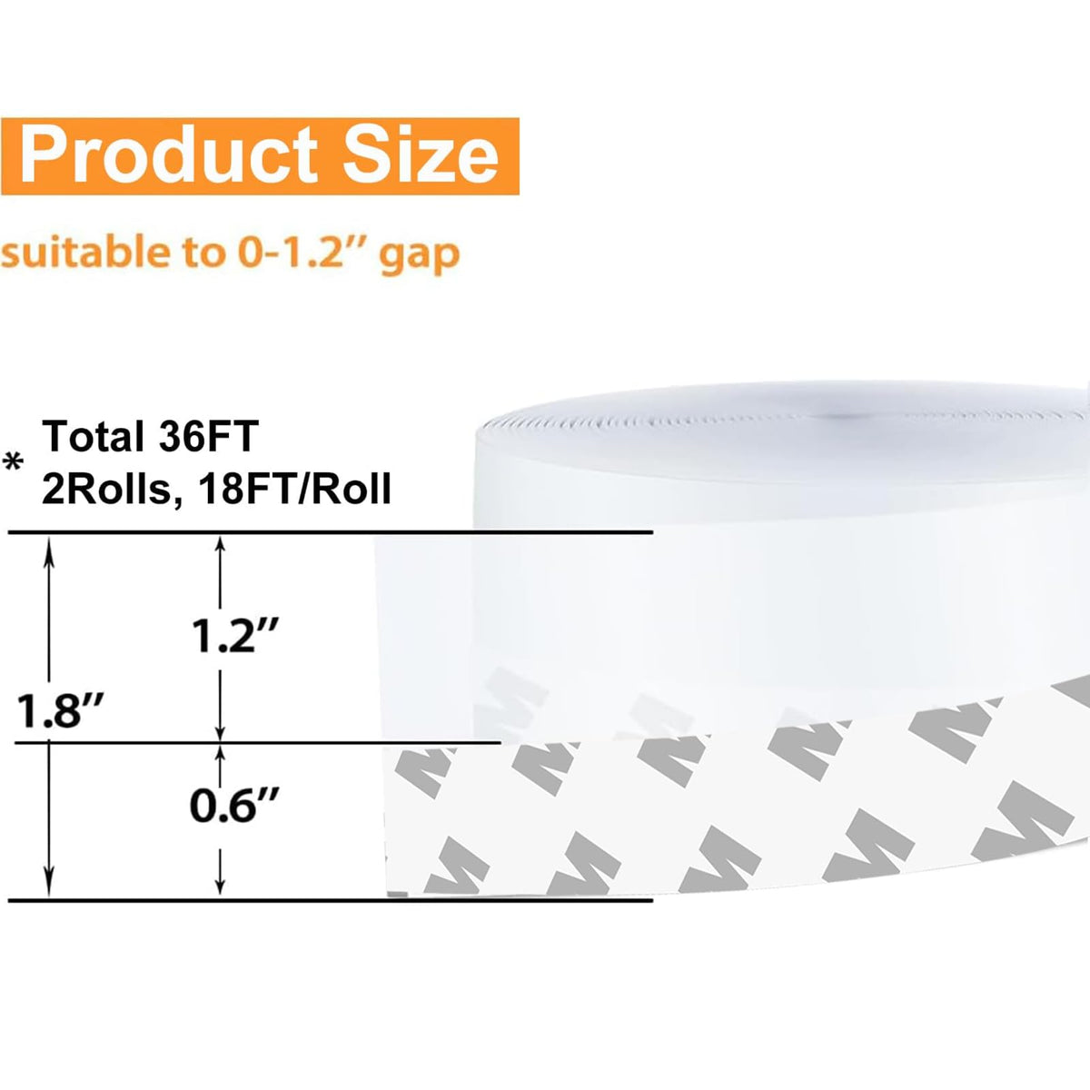 36 Ft Weather Stripping Door Seal Strip Tape (36 Foot)