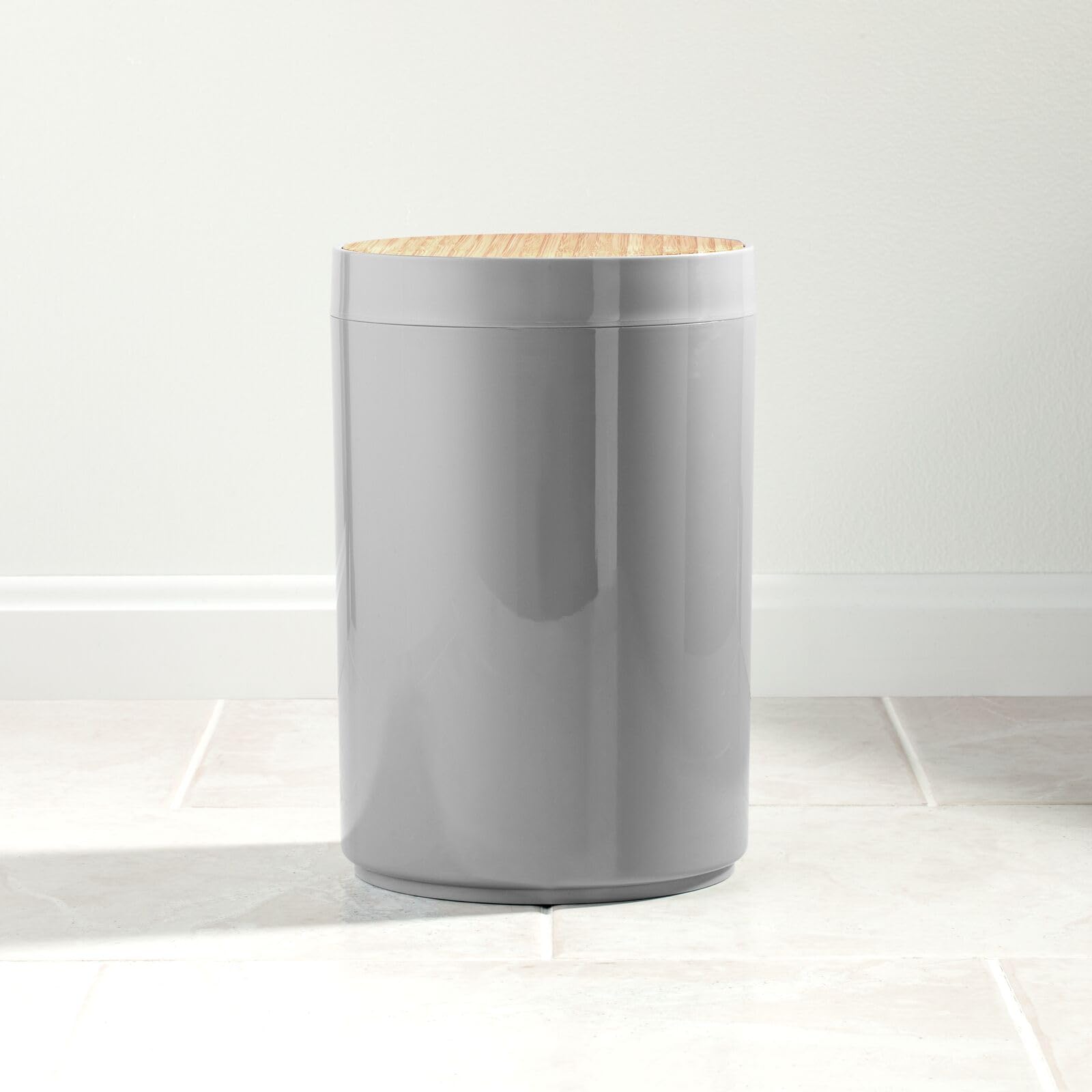 Plastic Round Trash Can Small Wastebasket