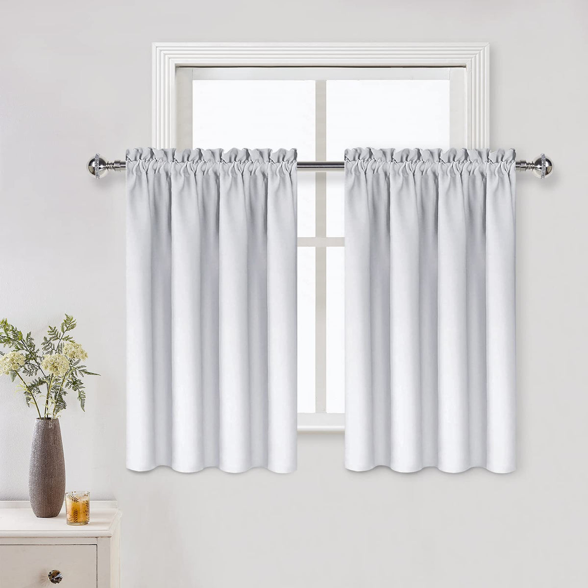 Short Blackout Curtains 42 x 36 Inch Long for Kitchen RV Bunk 2 Panels (2 Count)